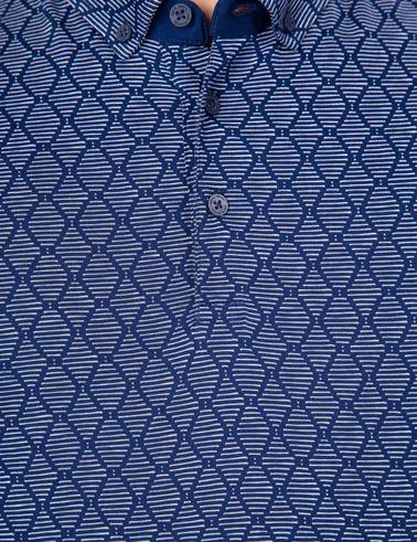 Lacivert Slim Fit Polo Yaka T-Shirt
