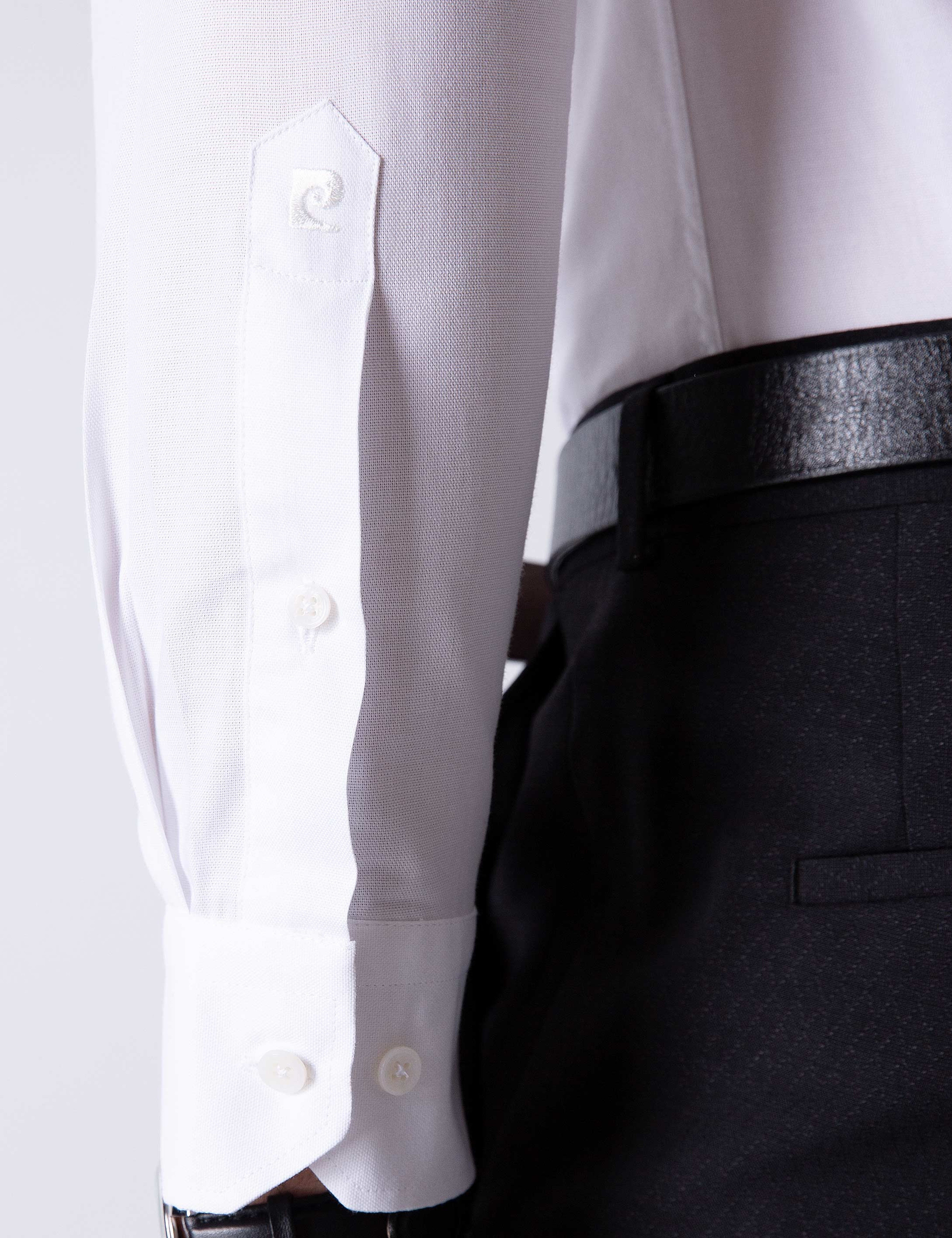 Beyaz Slim Fit Gömlek - Image 5