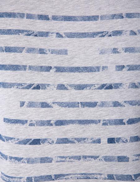 Gri Melanj Slim Fit Bisiklet Yaka T-Shirt - 50201247005