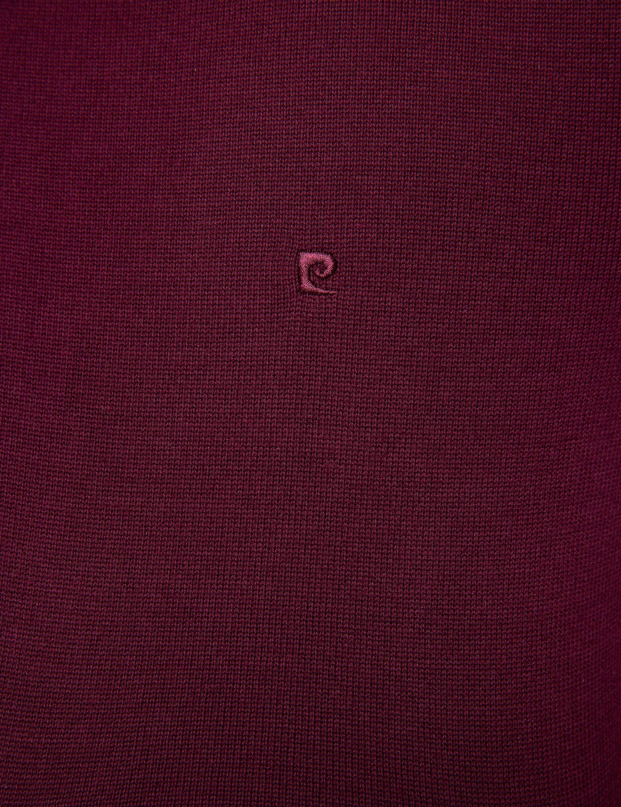 Bordo Slim Fit Bisiklet Yaka Basic Triko Kazak