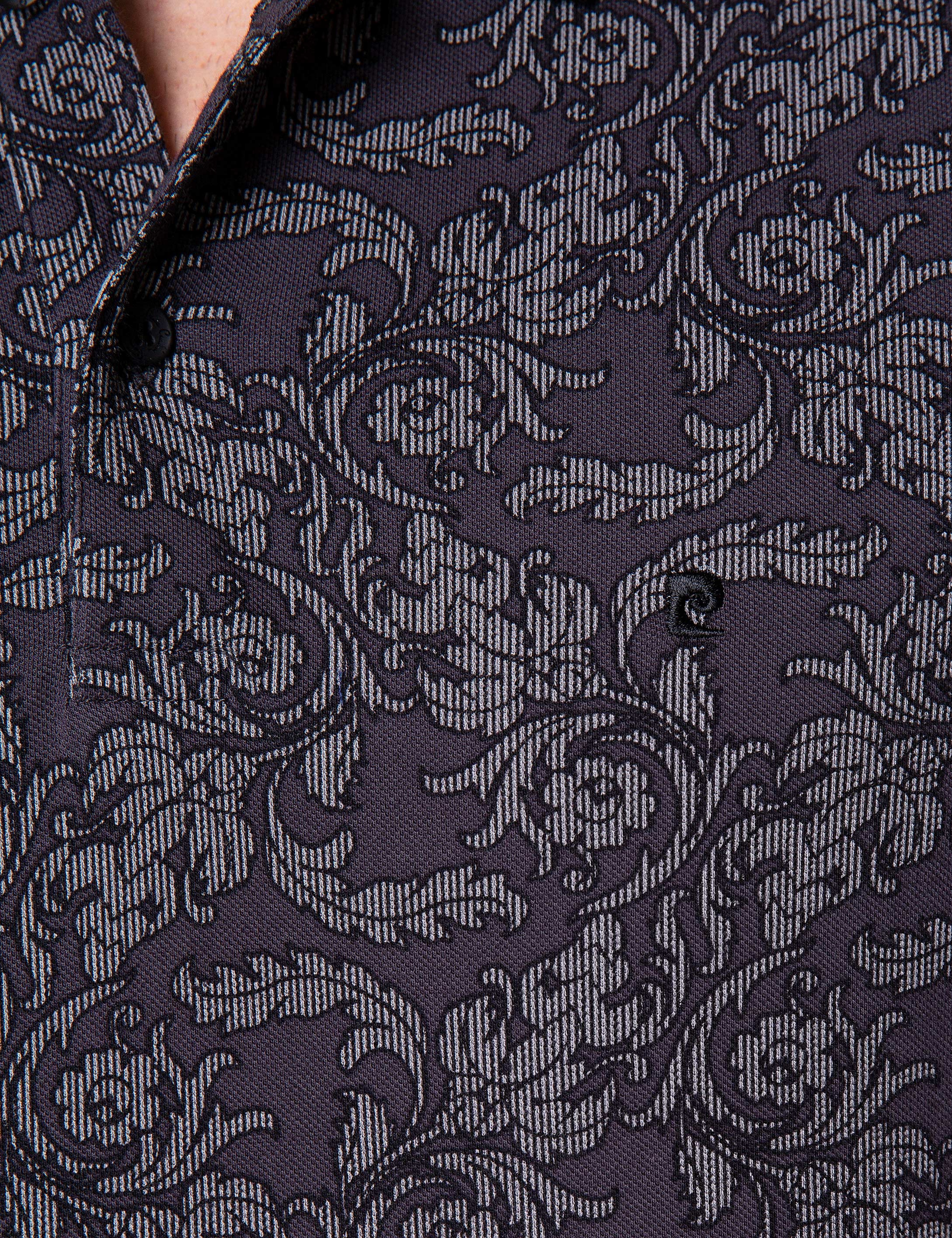 Siyah Slim Fit Polo Yaka T-Shirt - Image 5