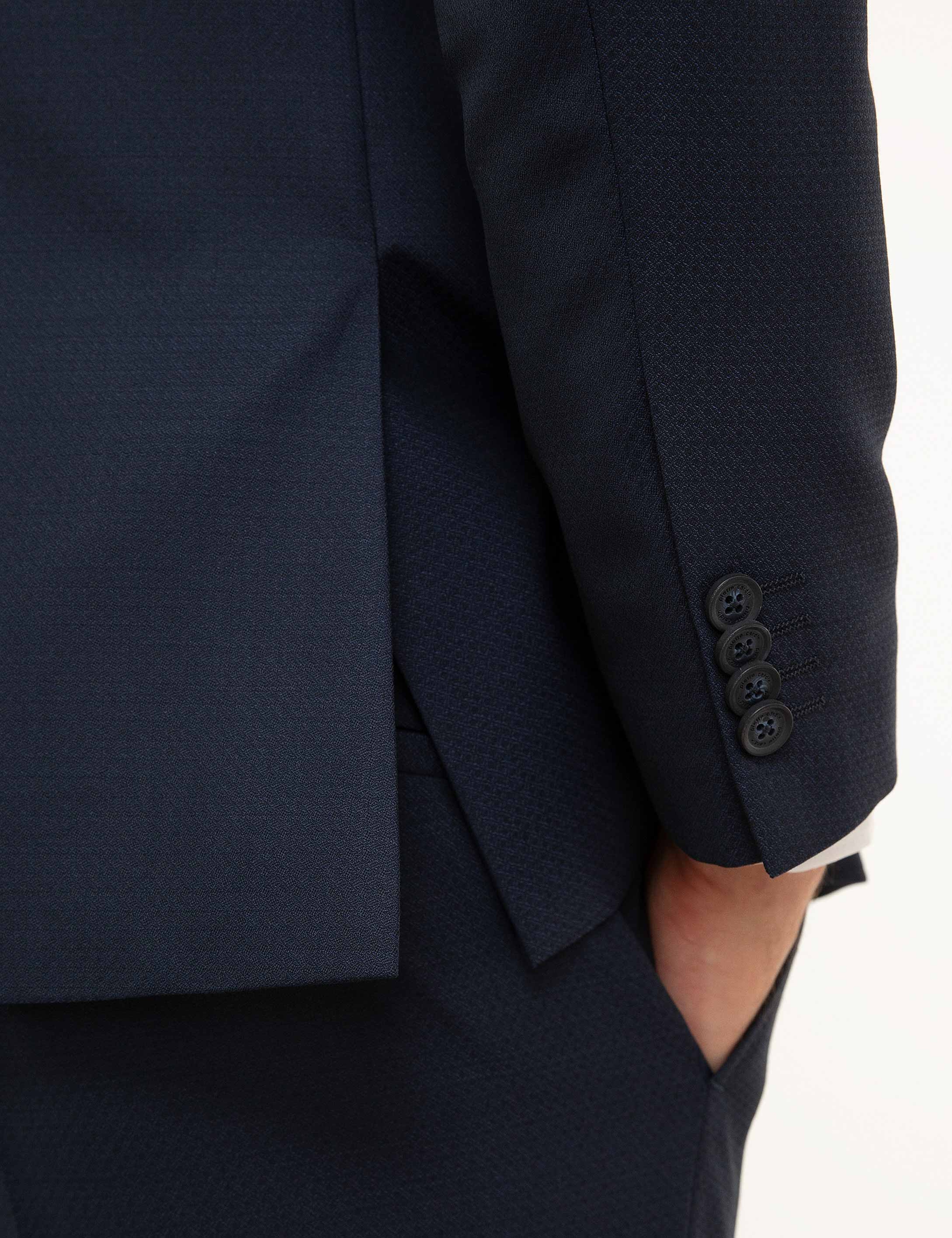 Lacivert Slim Fit Takım Elbise - Image 5