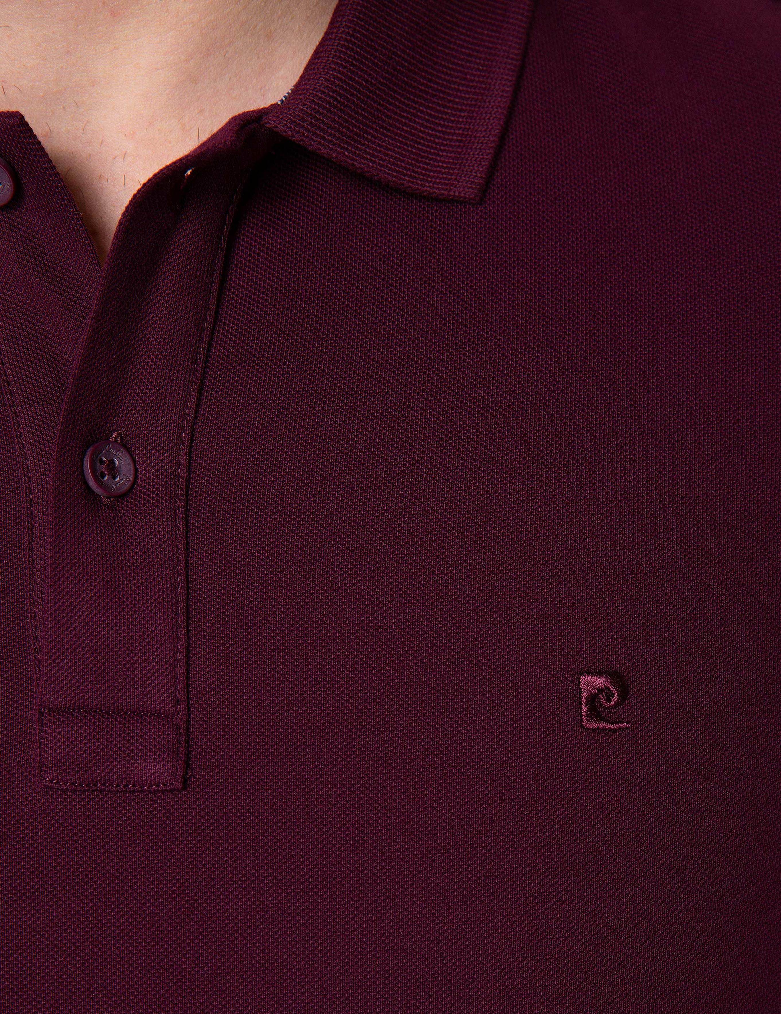 Bordo Slim Fit Basic Polo Yaka T-Shirt