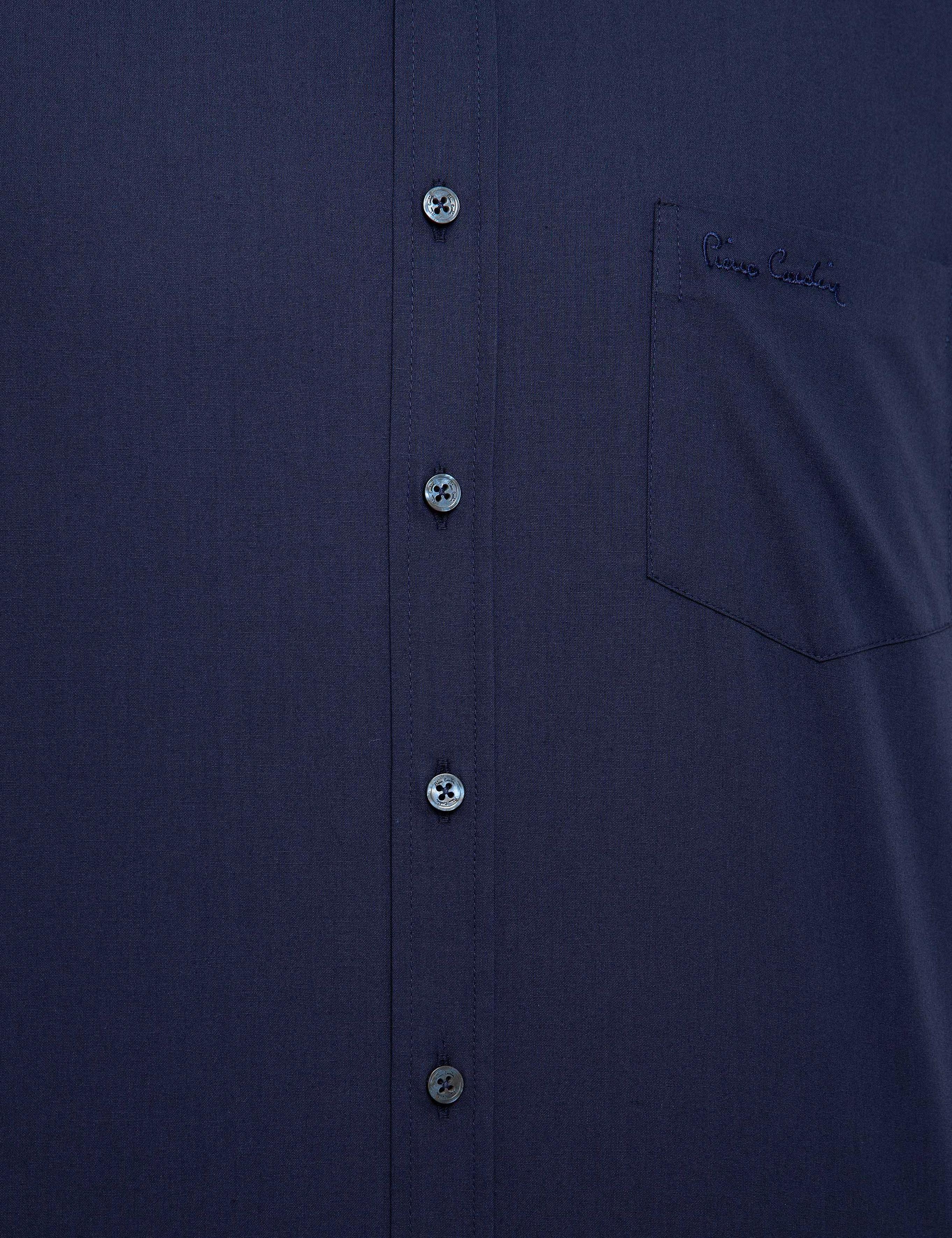 Lacivert Regular Fit Uzun Kollu Basic Gömlek