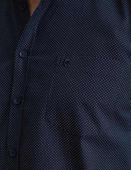 Lacivert Regular Fit Kısa Kollu Gömlek - 50187622001