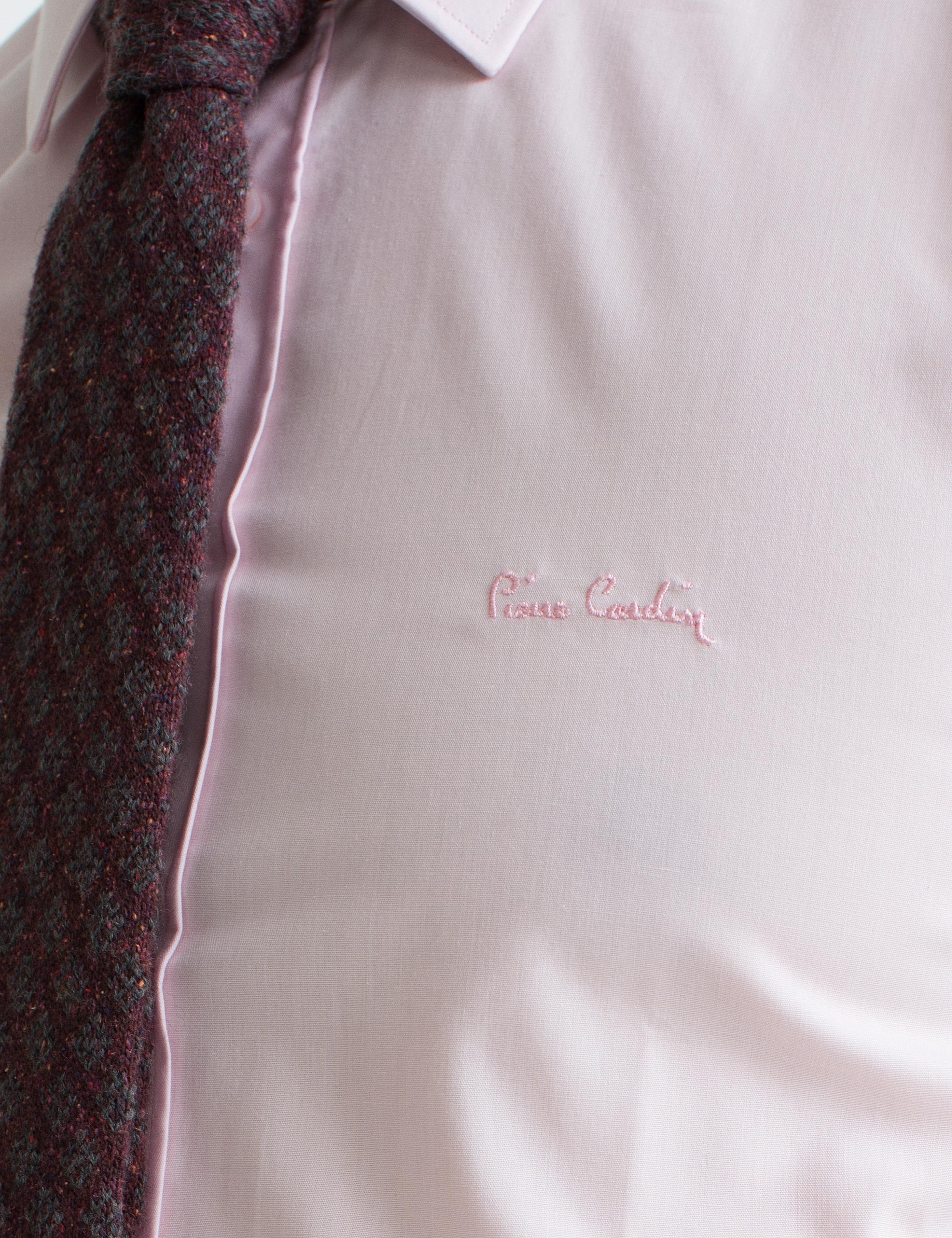 Pembe Slim Fit Uzun Kollu Basic Gömlek - Image 5