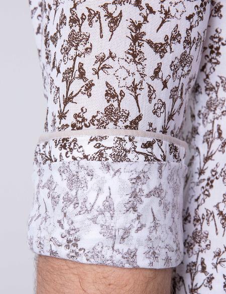 Kahverengi Slim Fit Uzun Kollu Gömlek - 50200696010