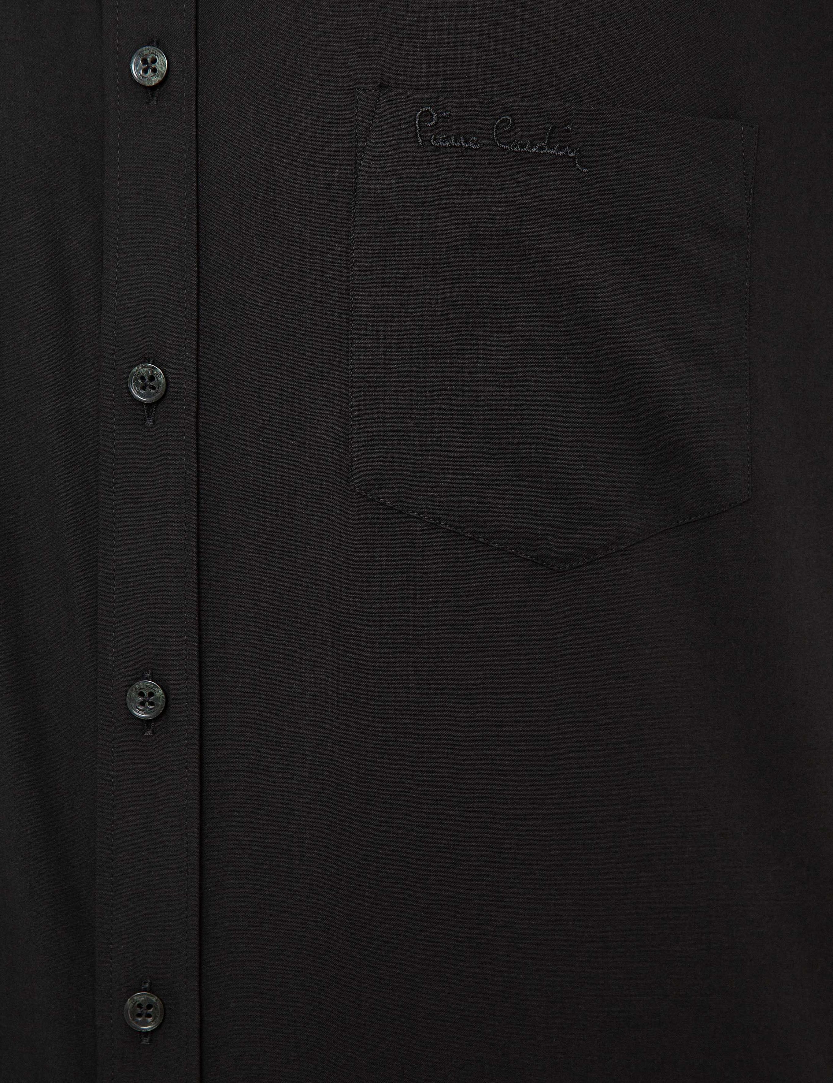 Siyah Regular Fit Uzun Kollu Basic Gömlek