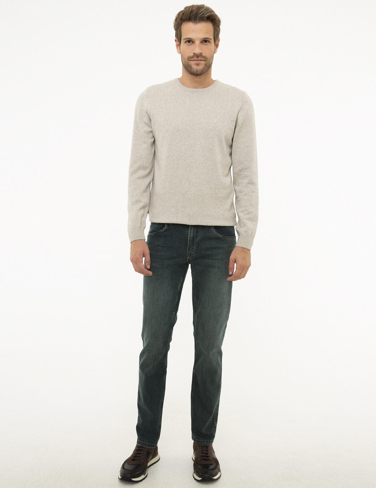 Kum Melanj Slim Fit Basic Kazak - 50207445182