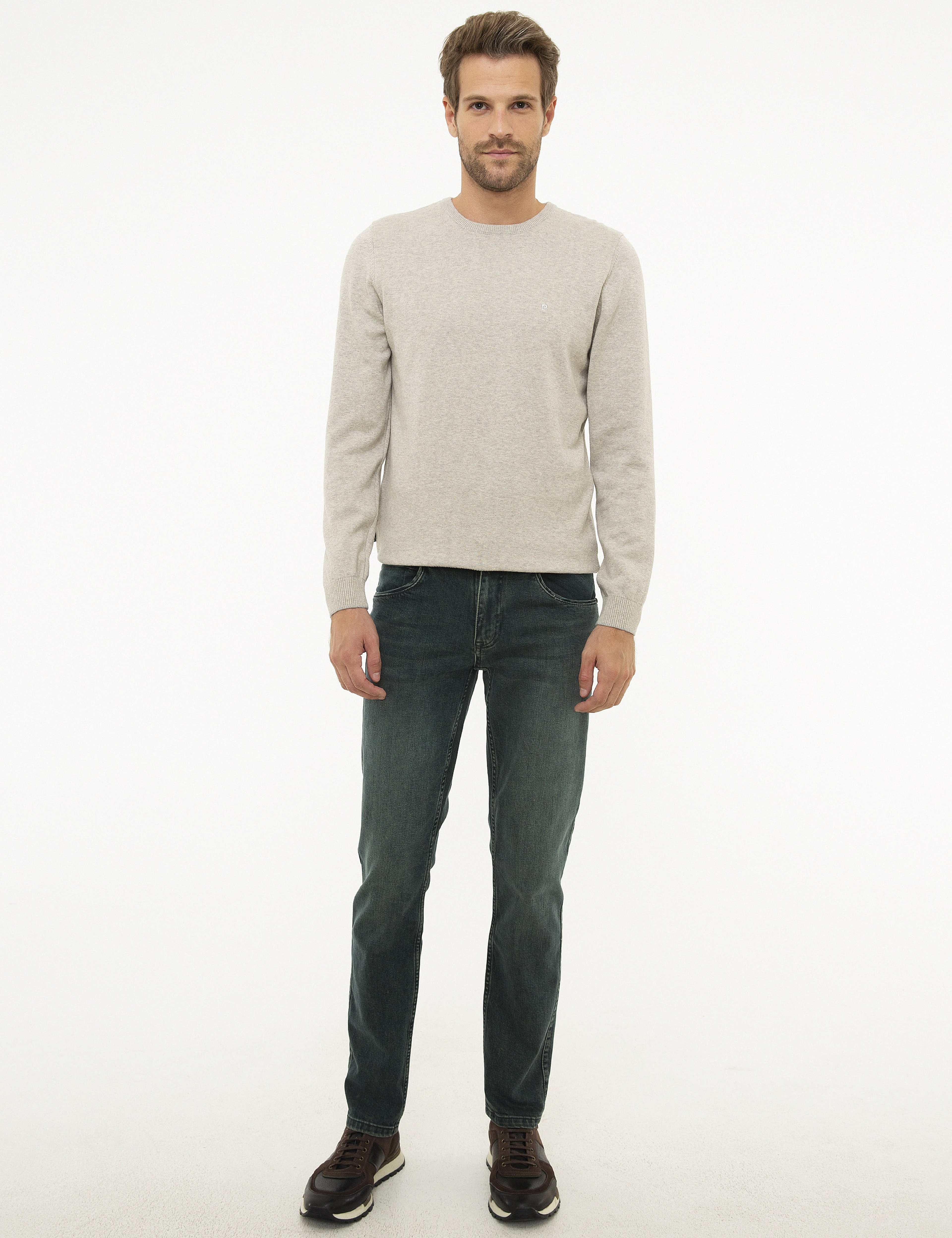 Kum Melanj Slim Fit Basic Kazak