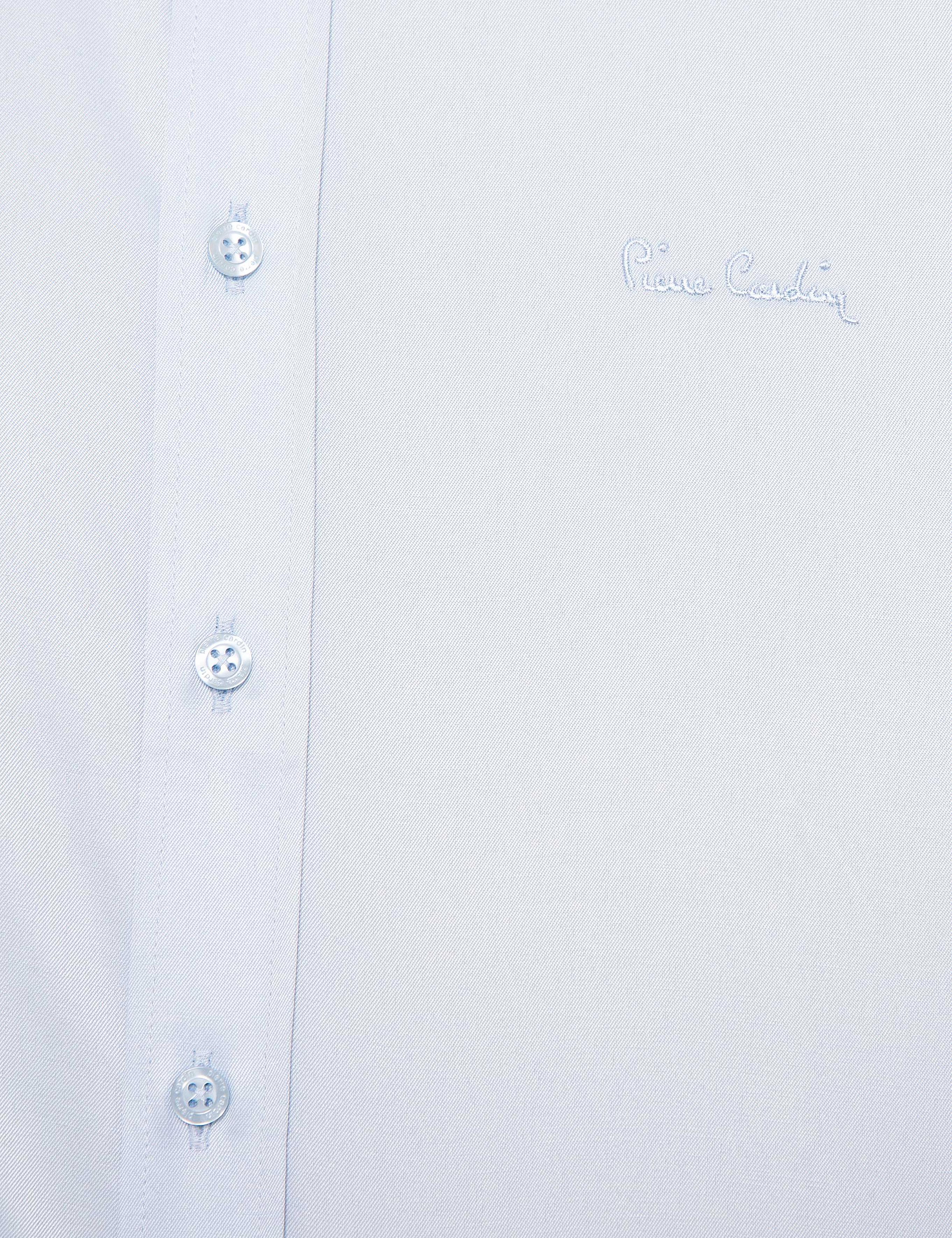 Açık Mavi Slim Fit Uzun Kollu Basic Gömlek