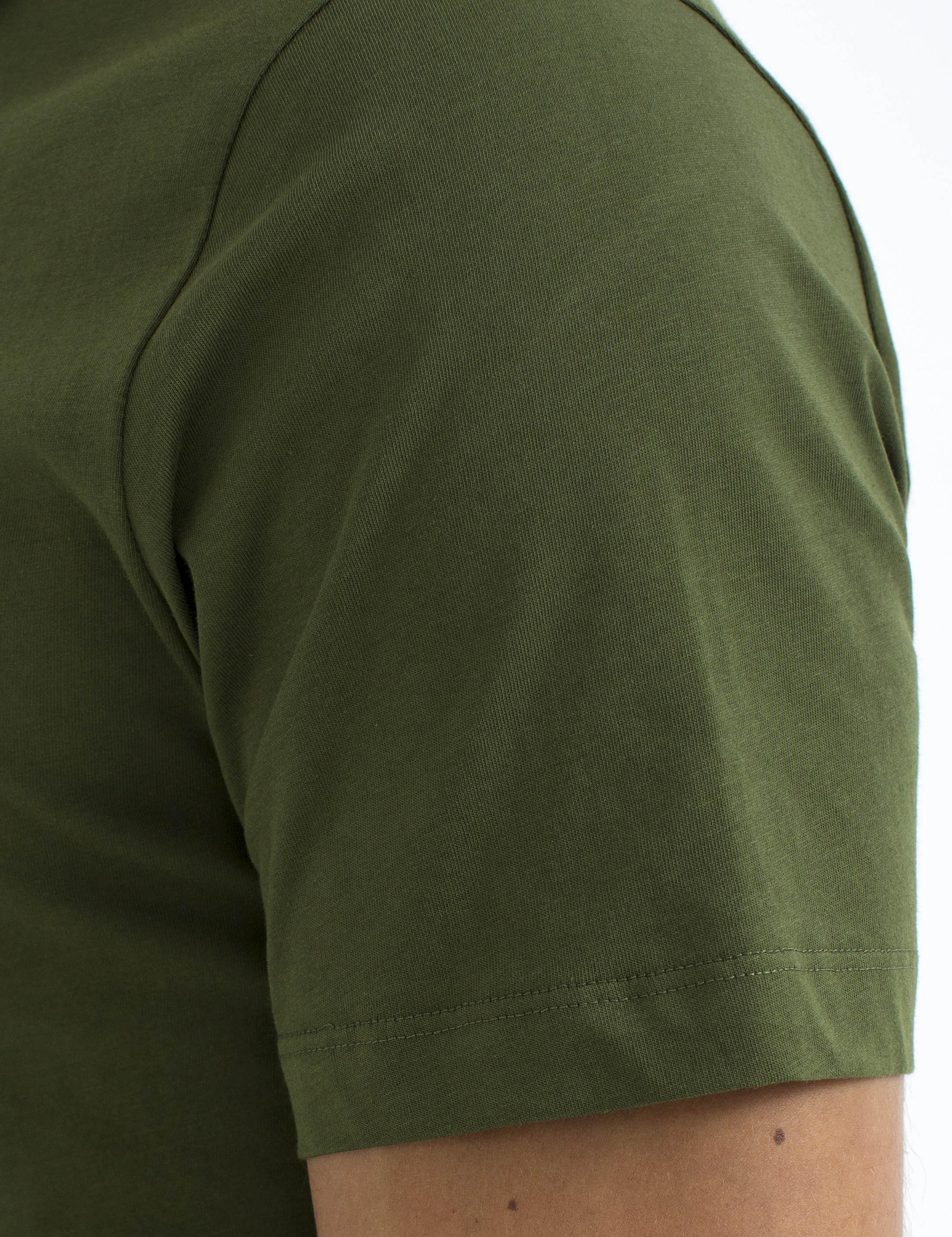 Koyu Yeşil Regular Fit Polo Yaka Basic T-shirt