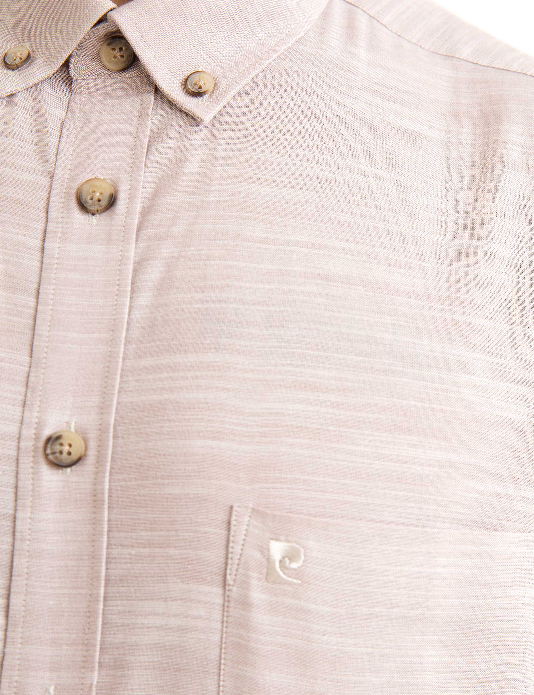 Bej Regular Fit Kısa Kollu Gömlek - 50190810014