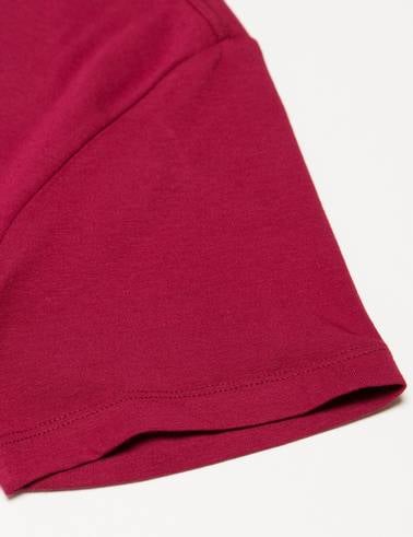 Fuşya Slim Fit Tişört