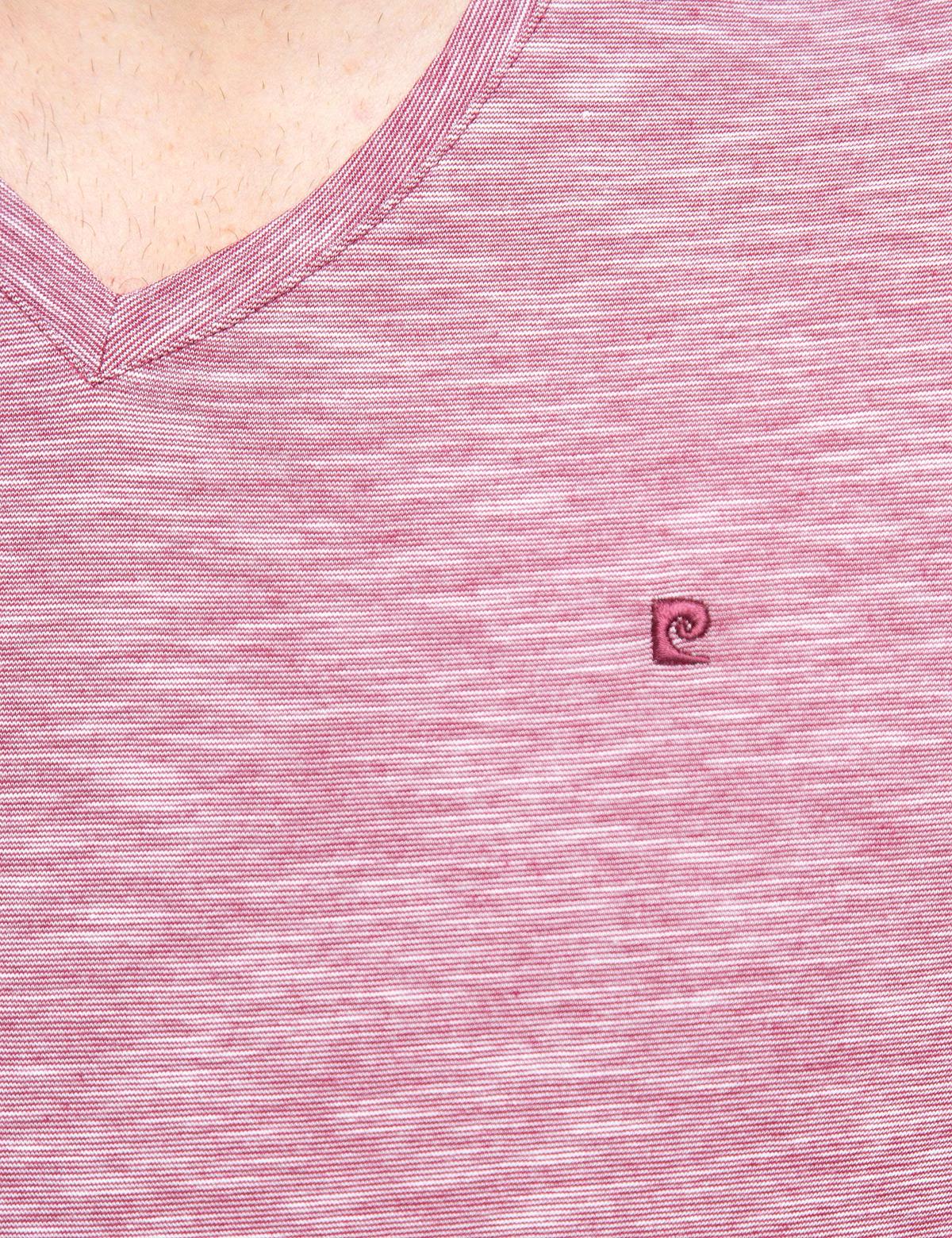 Bordo Slim Fit V Yaka T-Shirt - 50188634022