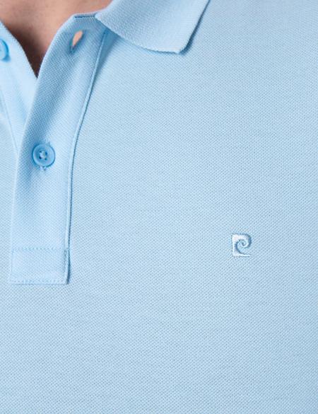 Açık Mavi Slim Fit Polo Yaka Basic T-Shirt - 50199338027