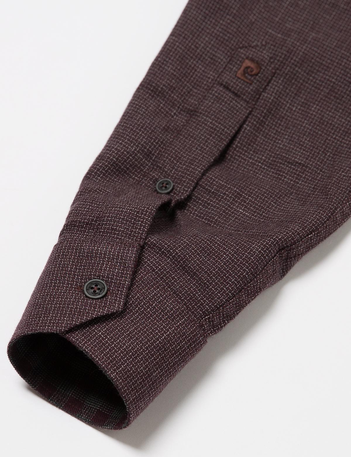 Slim Bordo Gömlek - 50174737001