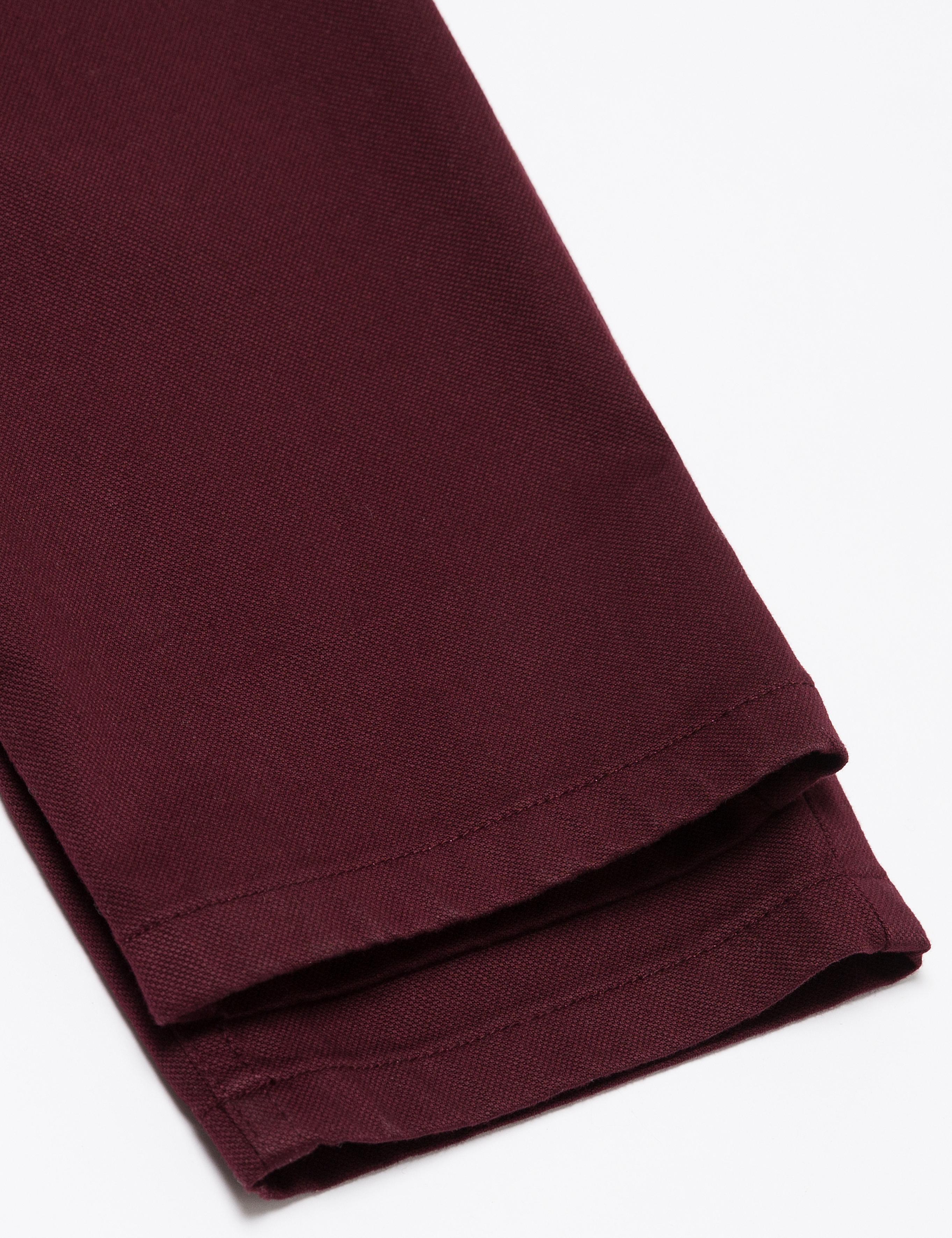 Bordo Slim Fit Chino Pantolon