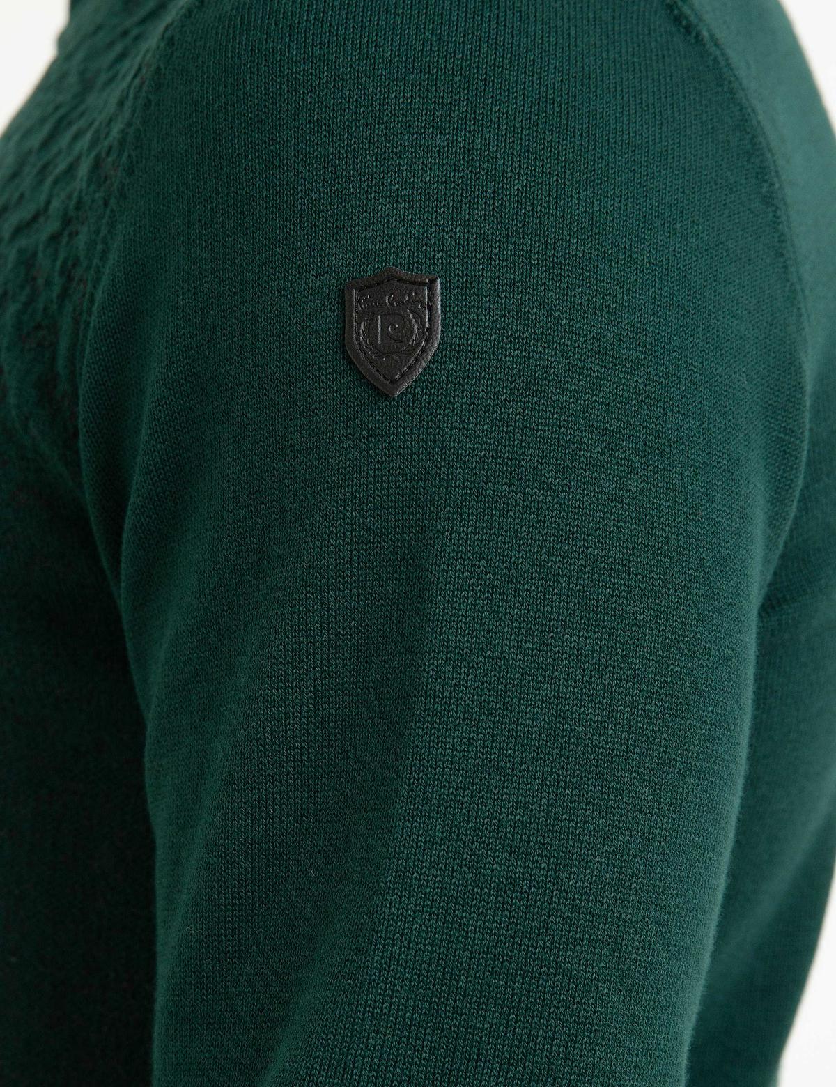 Yeşil Triko Kazak - 50175347073