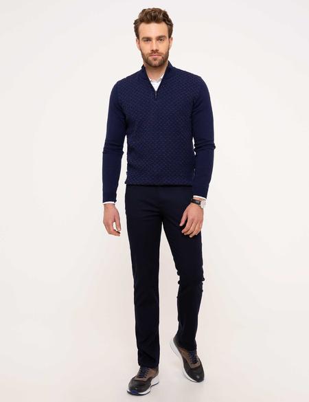 Lacivert Slim Fit Triko Kazak - 50175351053