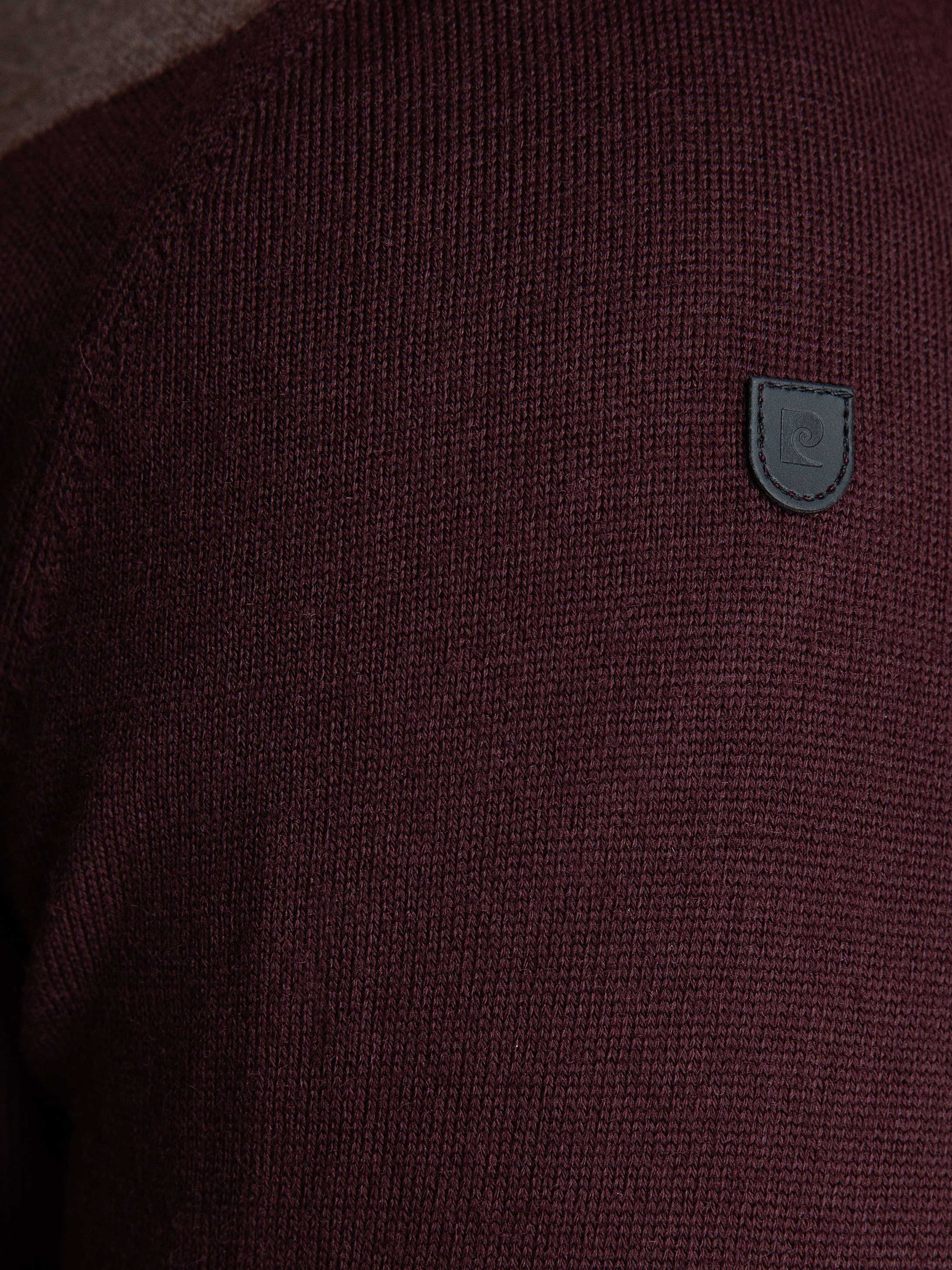 Bordo Slim Fit Yün Karışımlı Triko Kazak - Image 5