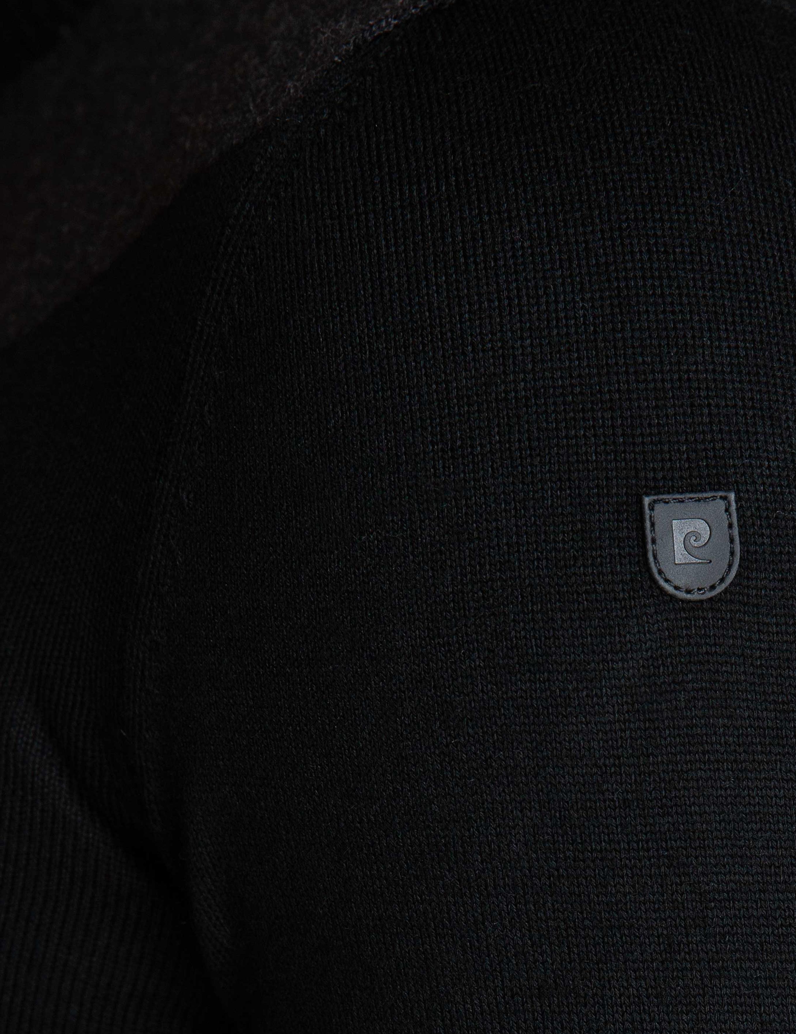 Siyah Slim Fit Bisiklet Yaka Triko Kazak