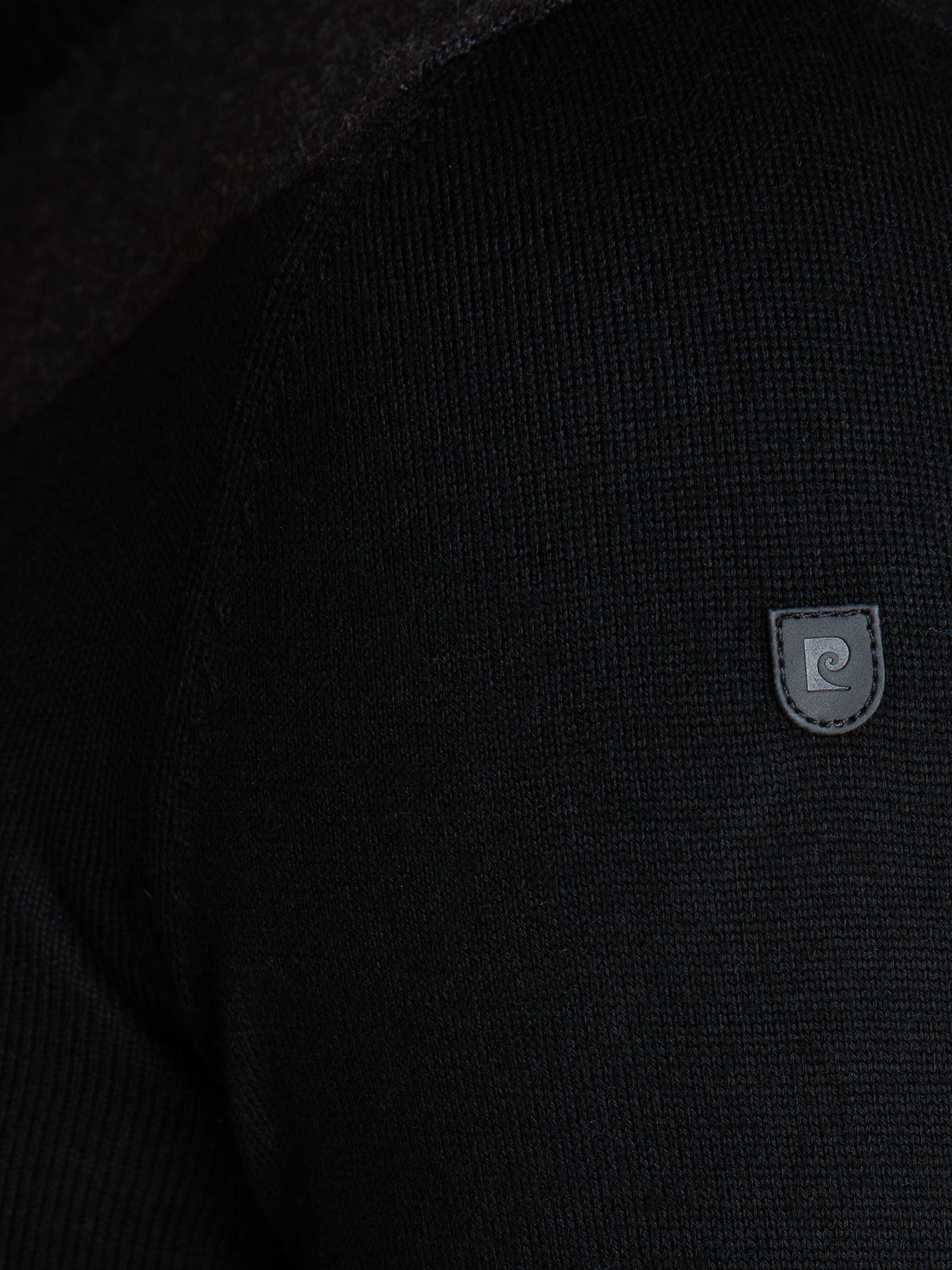 Siyah Slim Fit Bisiklet Yaka Triko Kazak - Image 5