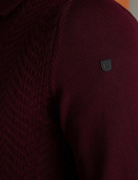 Bordo Slim Fit Kazak - 50193398033