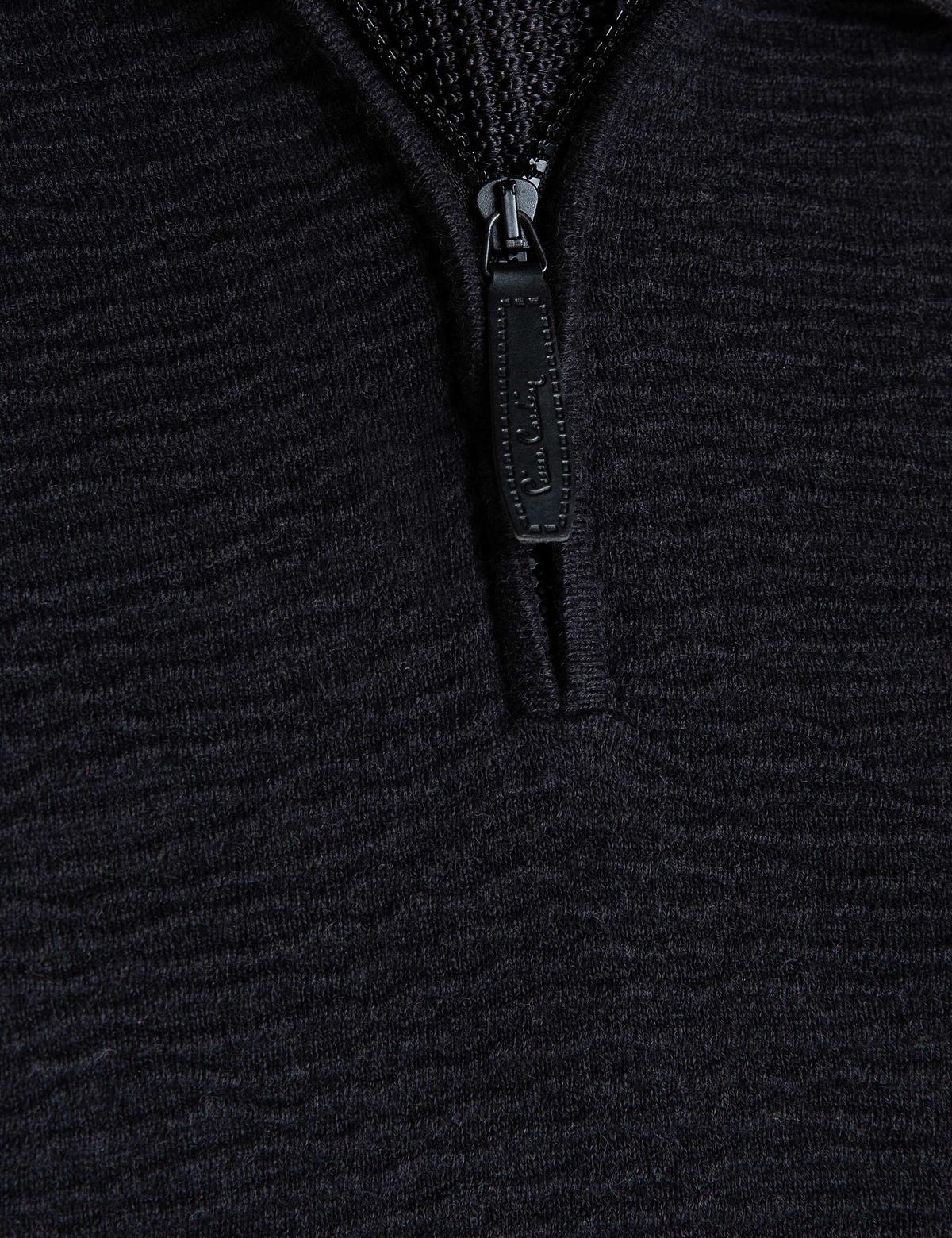 Antrasit Melanj Slim Fit Kazak - 50193399043