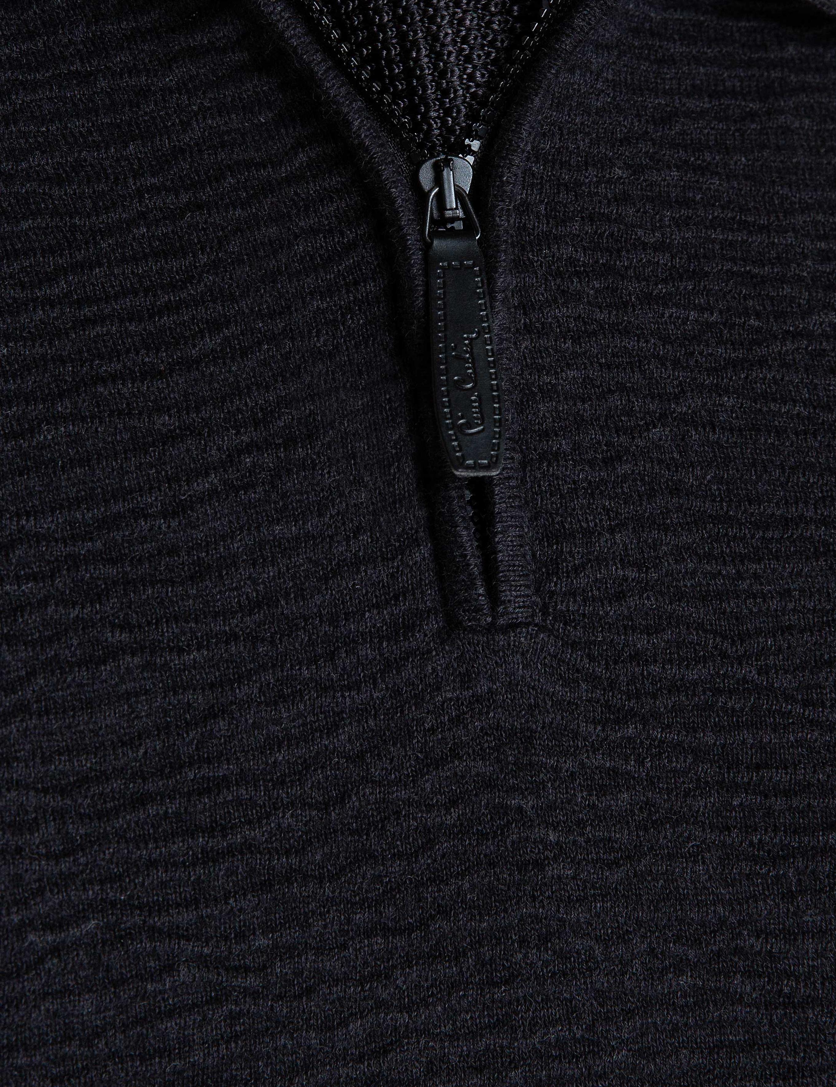 Antrasit Melanj Slim Fit Kazak