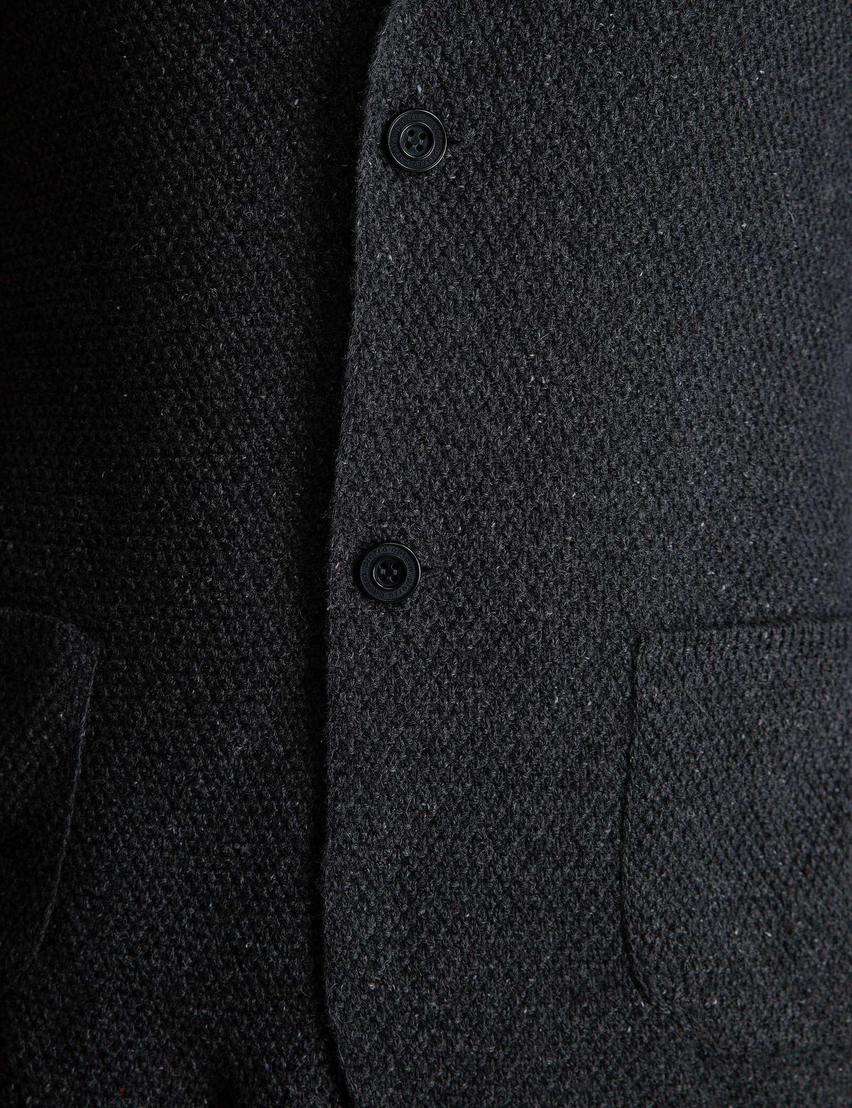 Antrasit Melanj Slim Fit Triko Hırka - 50193421043