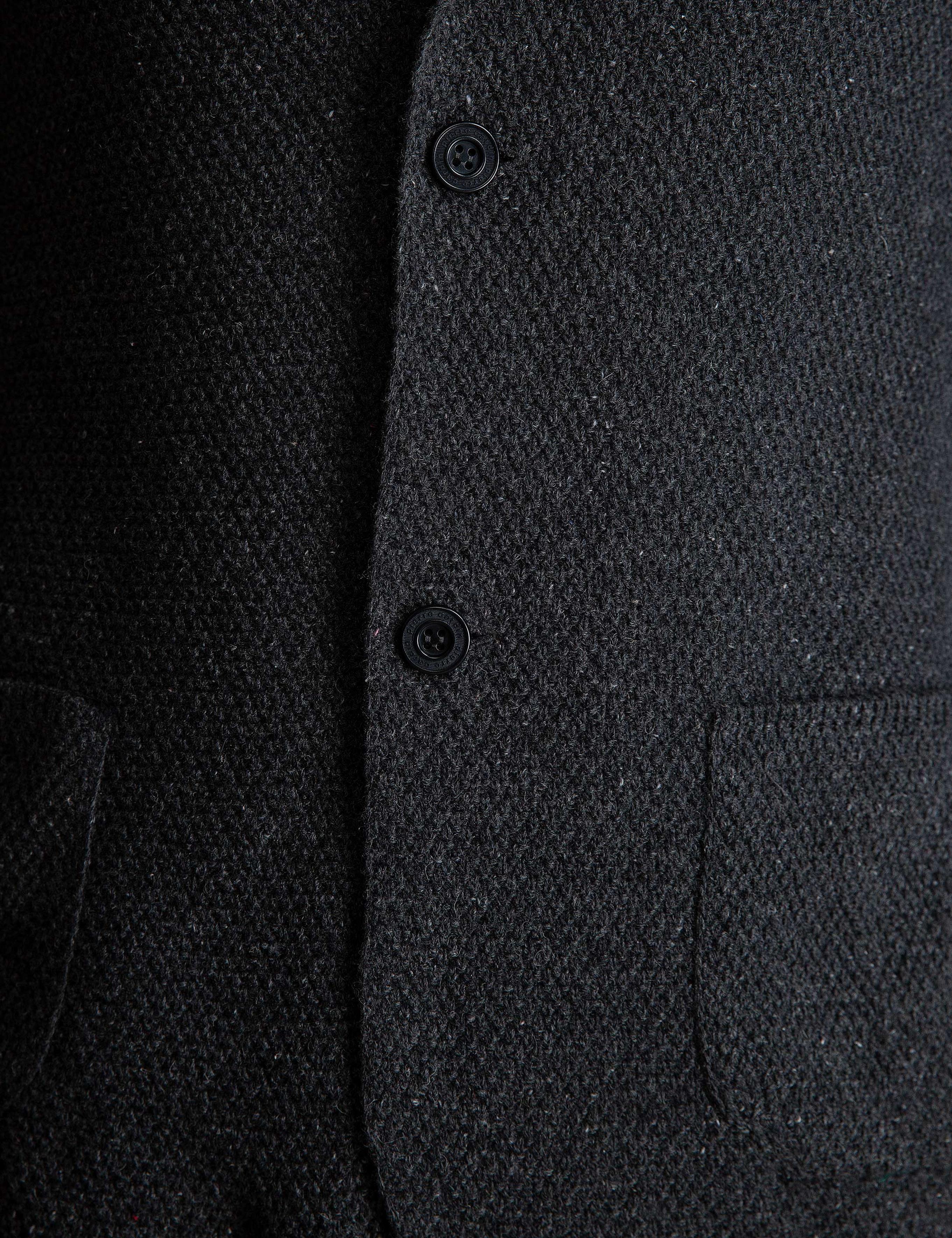 Antrasit Melanj Slim Fit Triko Hırka