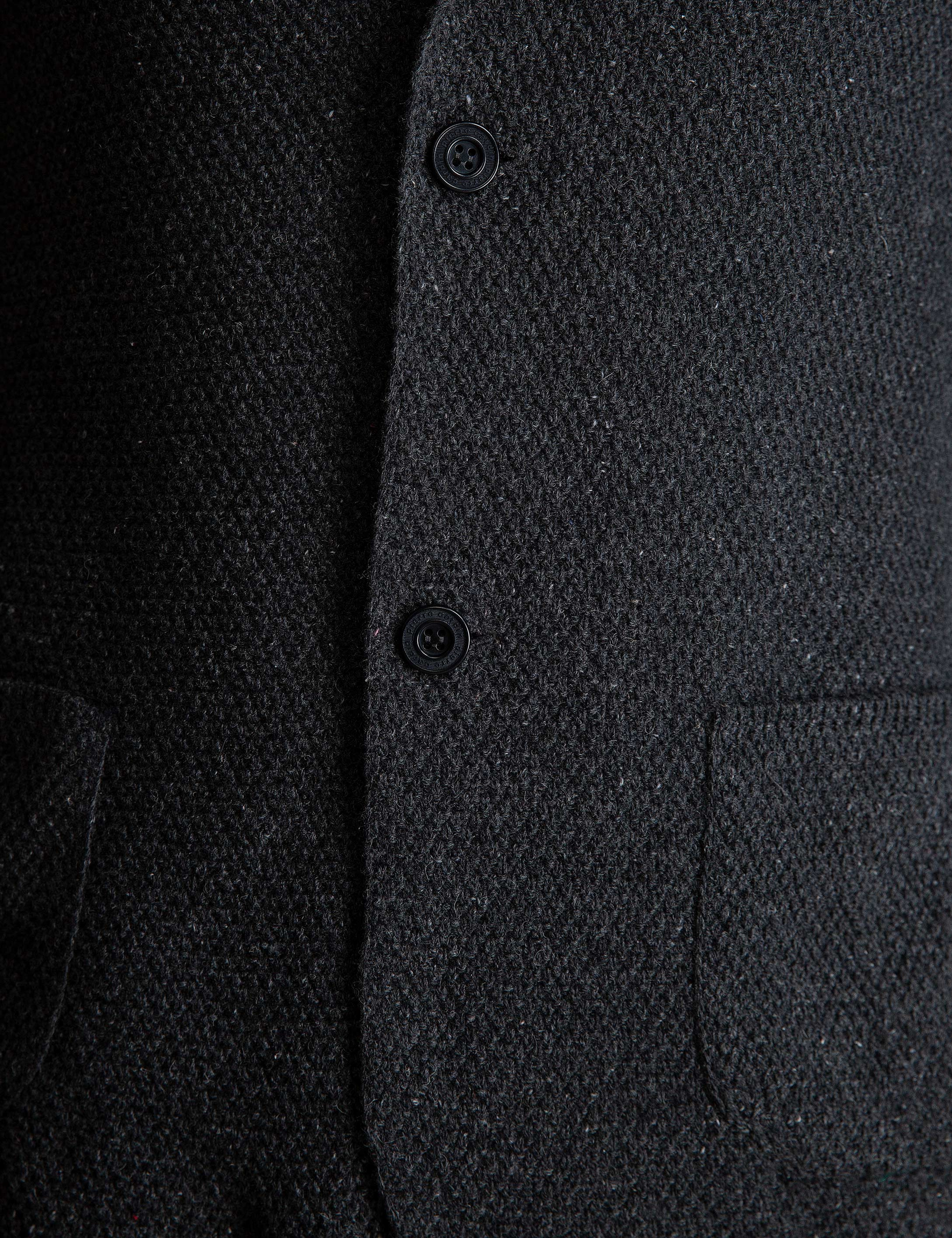 Antrasit Melanj Slim Fit Triko Hırka - Image 5