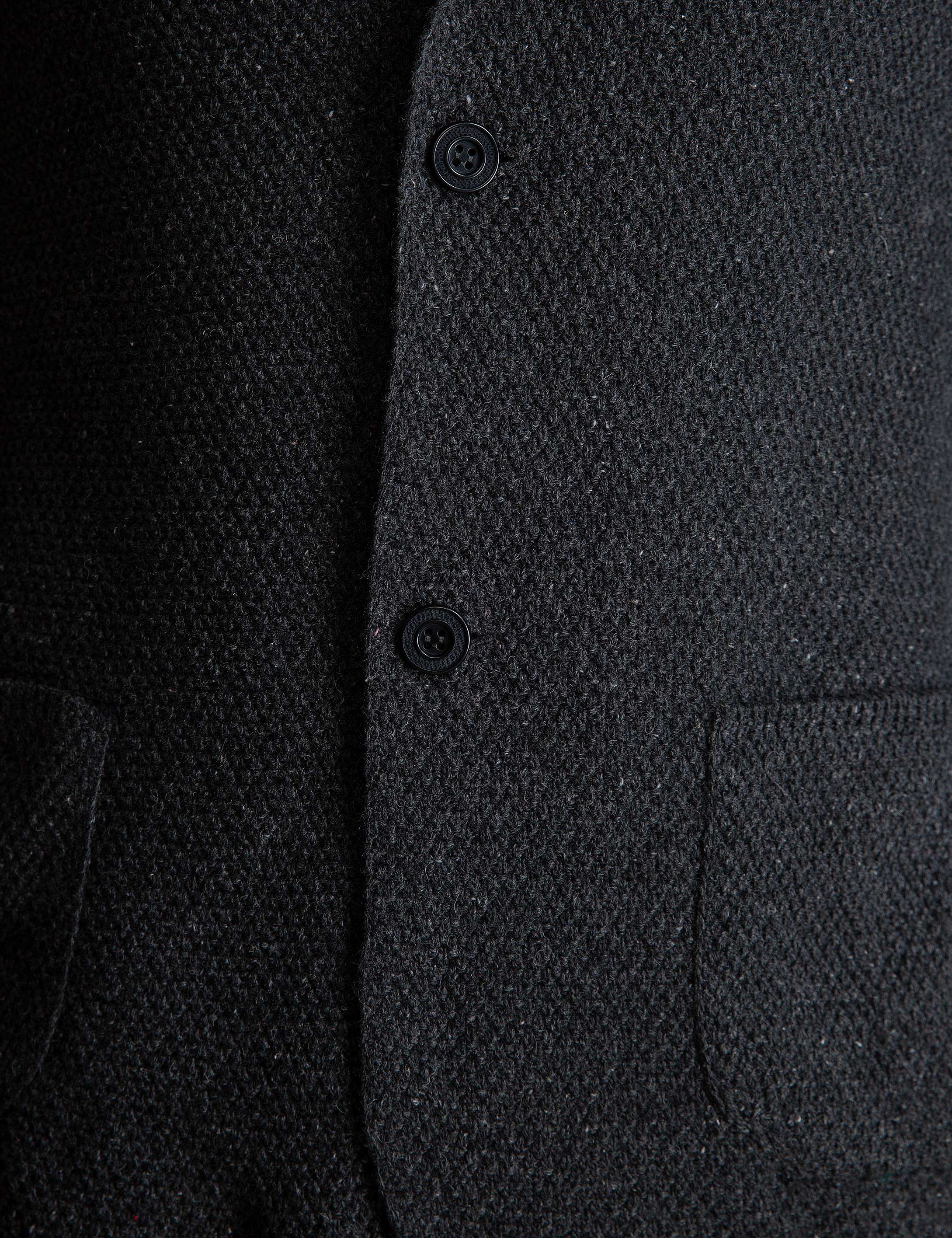Antrasit Melanj Slim Fit Triko Hırka