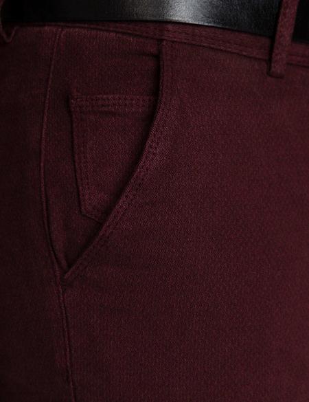 Bordo Slim Fit Chino Pantolon - 50193716043