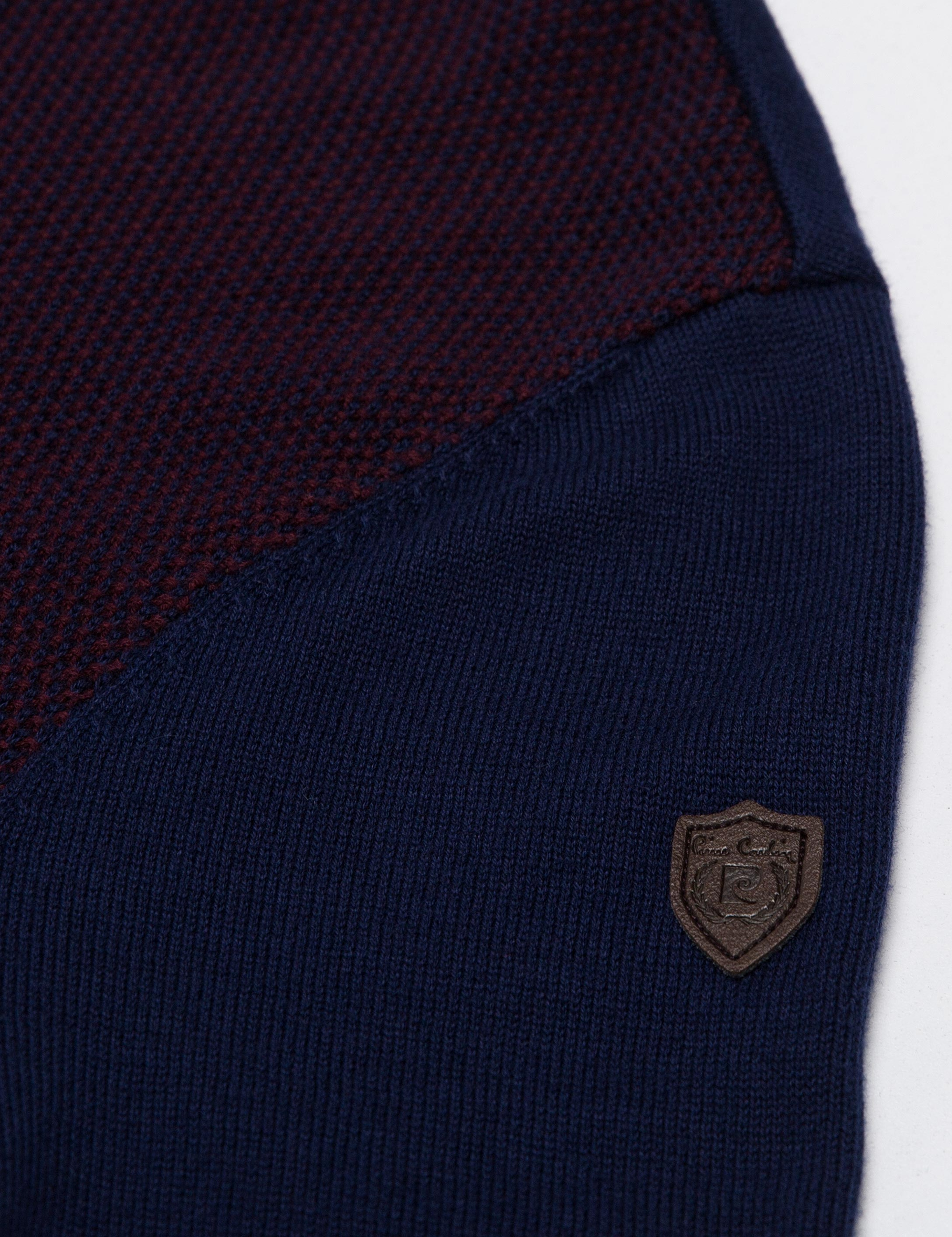 Lacivert Slim Fit Triko Kazak - Image 5