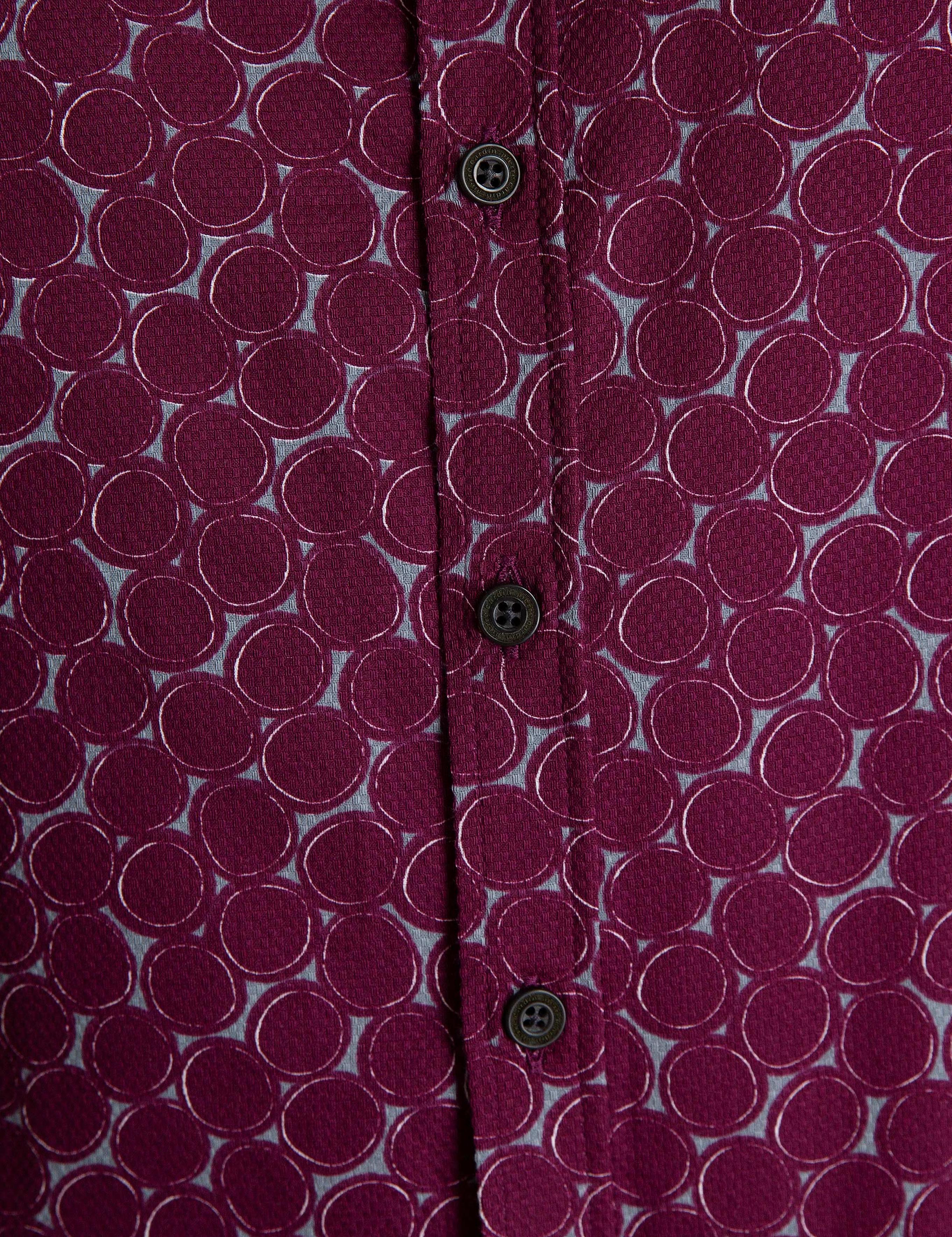 Bordo Slim Fit Gömlek