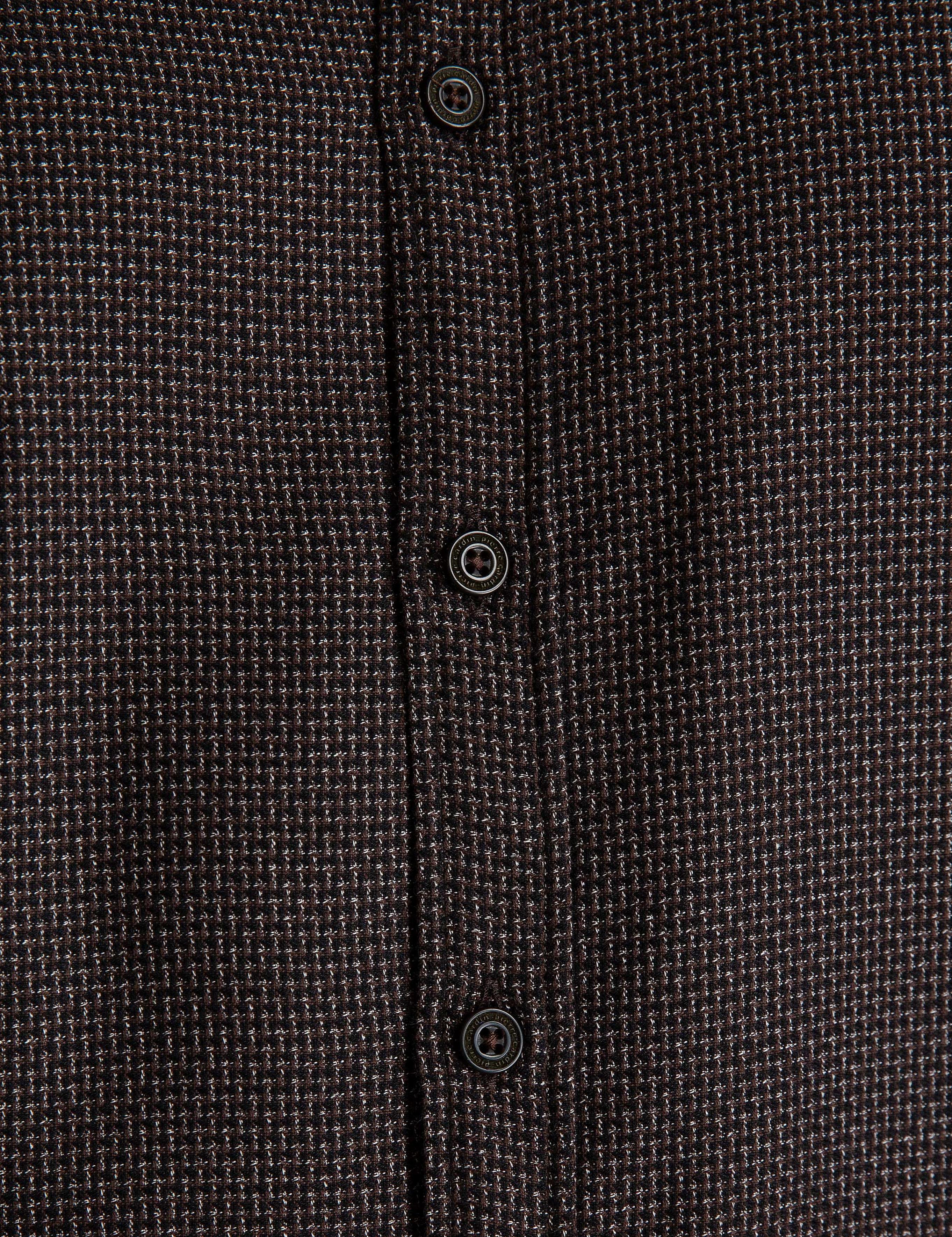 Kahverengi Slim Fit Gömlek