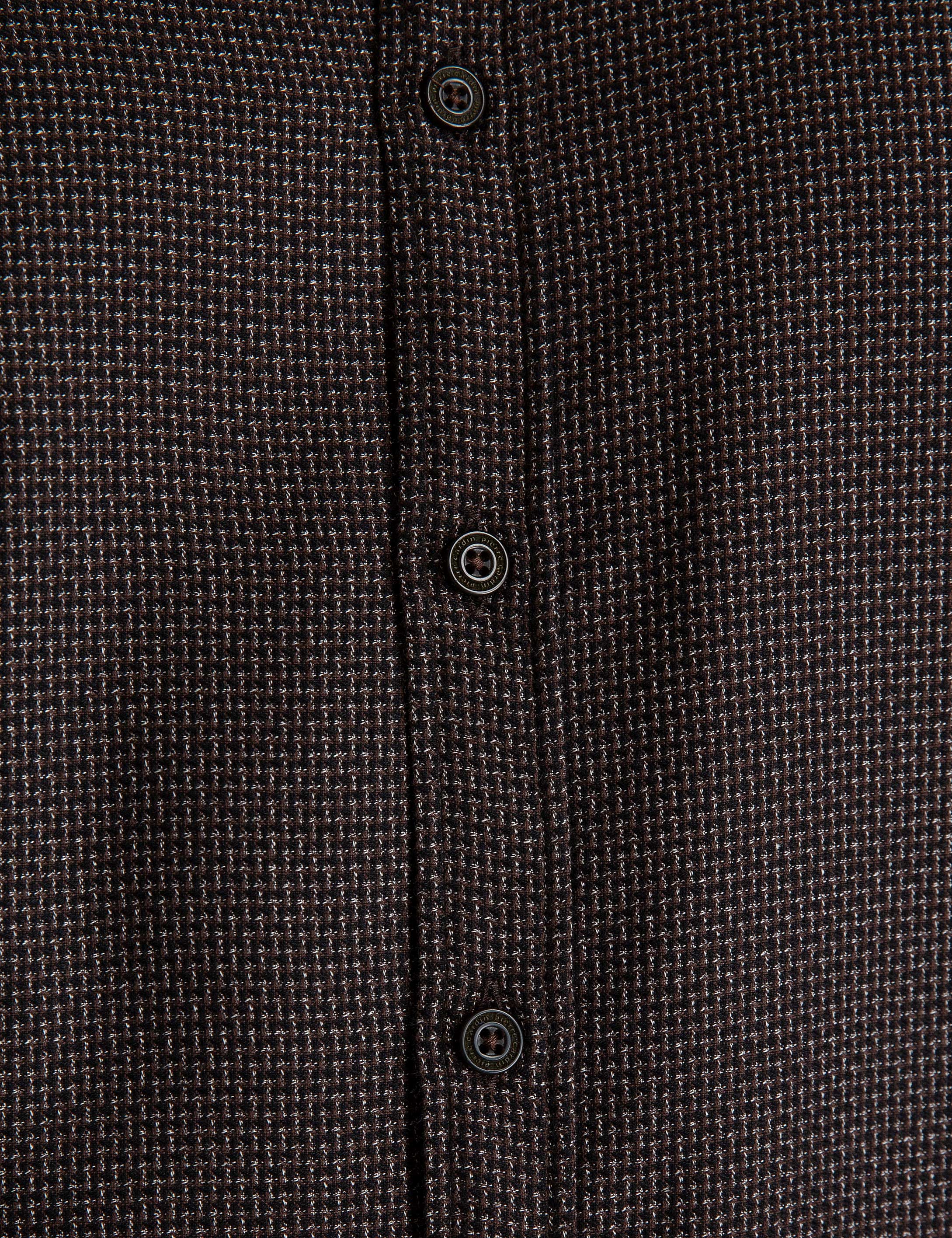 Kahverengi Slim Fit Gömlek