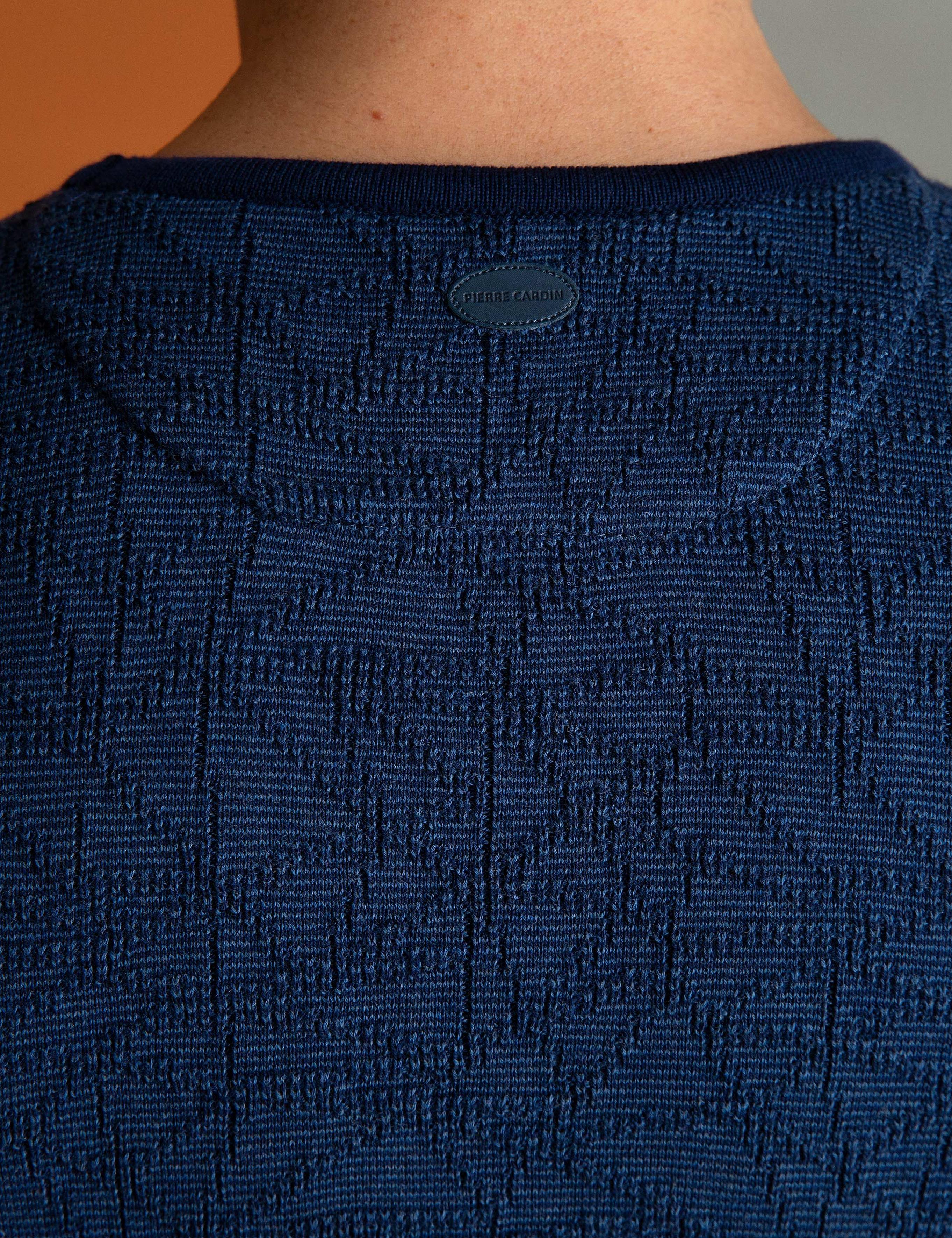 Lacivert Slim Fit Triko Kazak