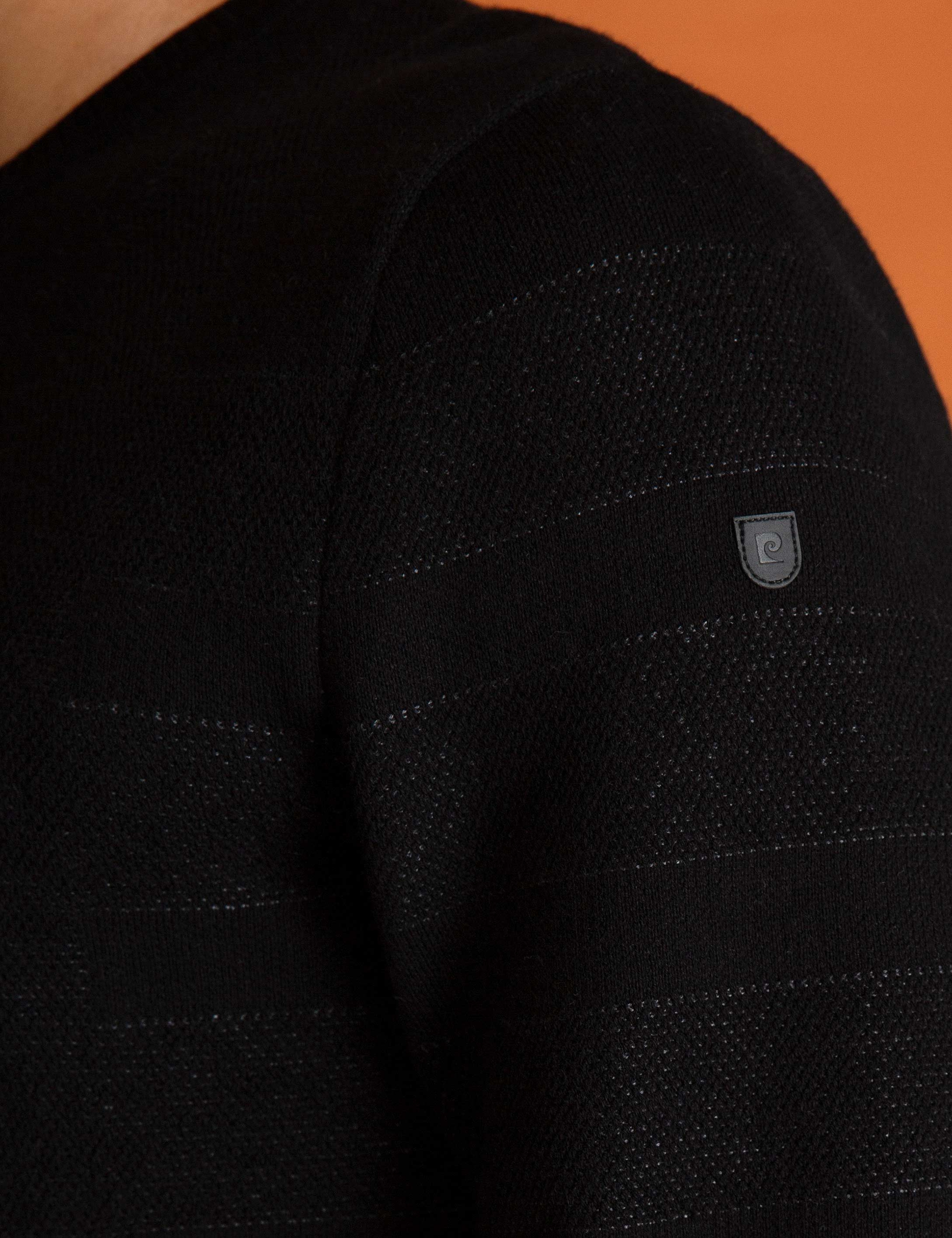 Siyah Slim Fit Triko Kazak - Image 5