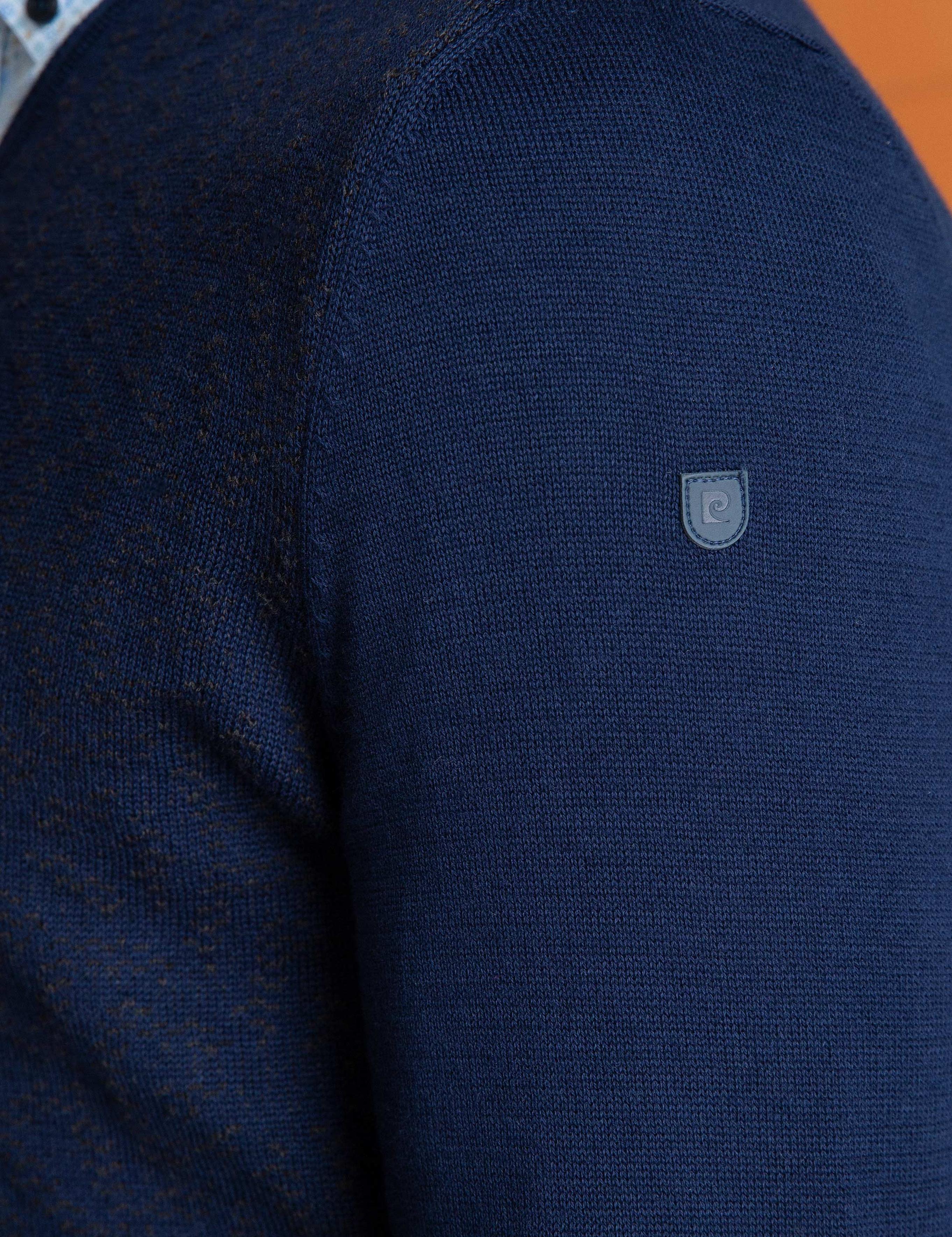 Lacivert Slim Fit V Yaka Triko Kazak