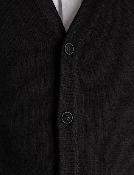 Antrasit Melanj Slim Fit Basic Triko Hırka - 50194206054