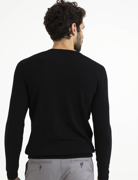 Siyah Slim Fit Kazak - 50194469063