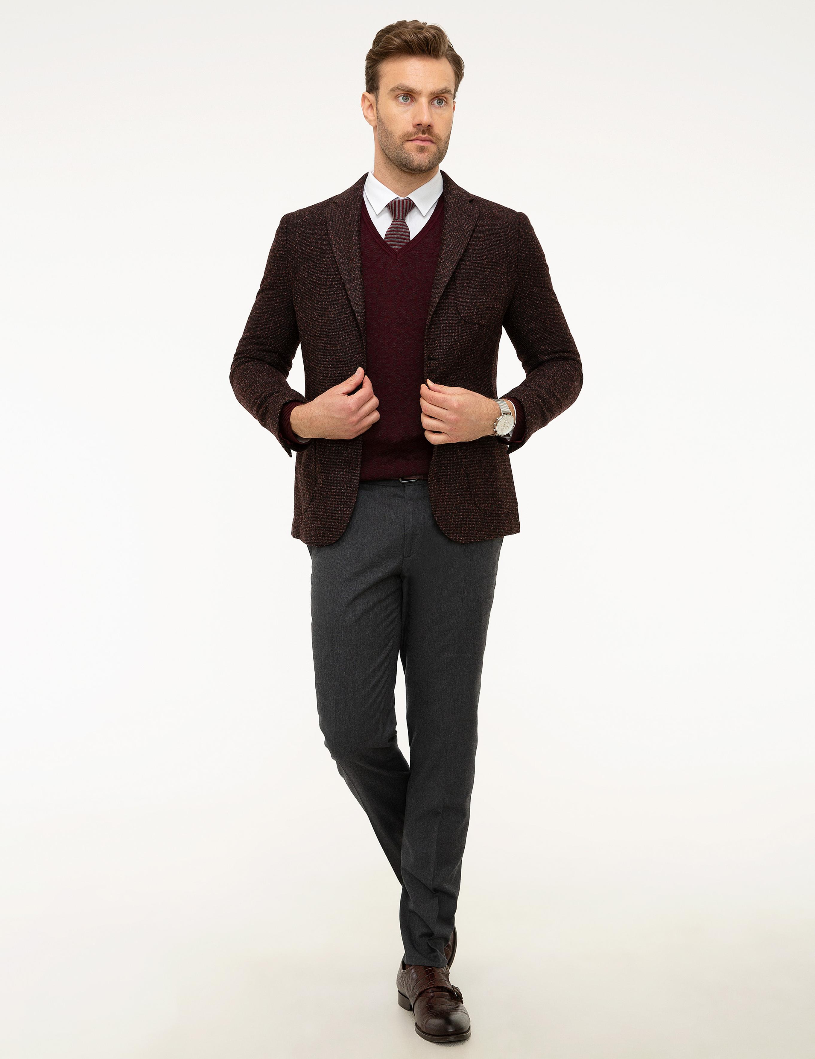 Bordo Ex. Slim Fit Ceket