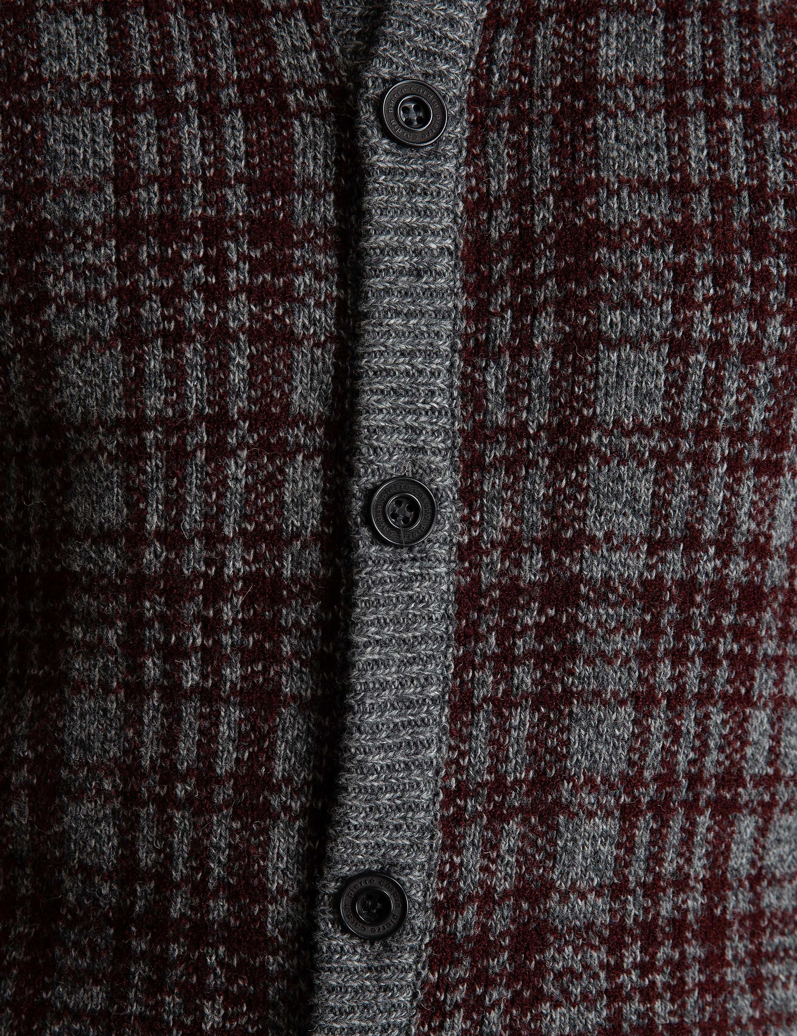 Bordo Slim Fit Triko Hırka