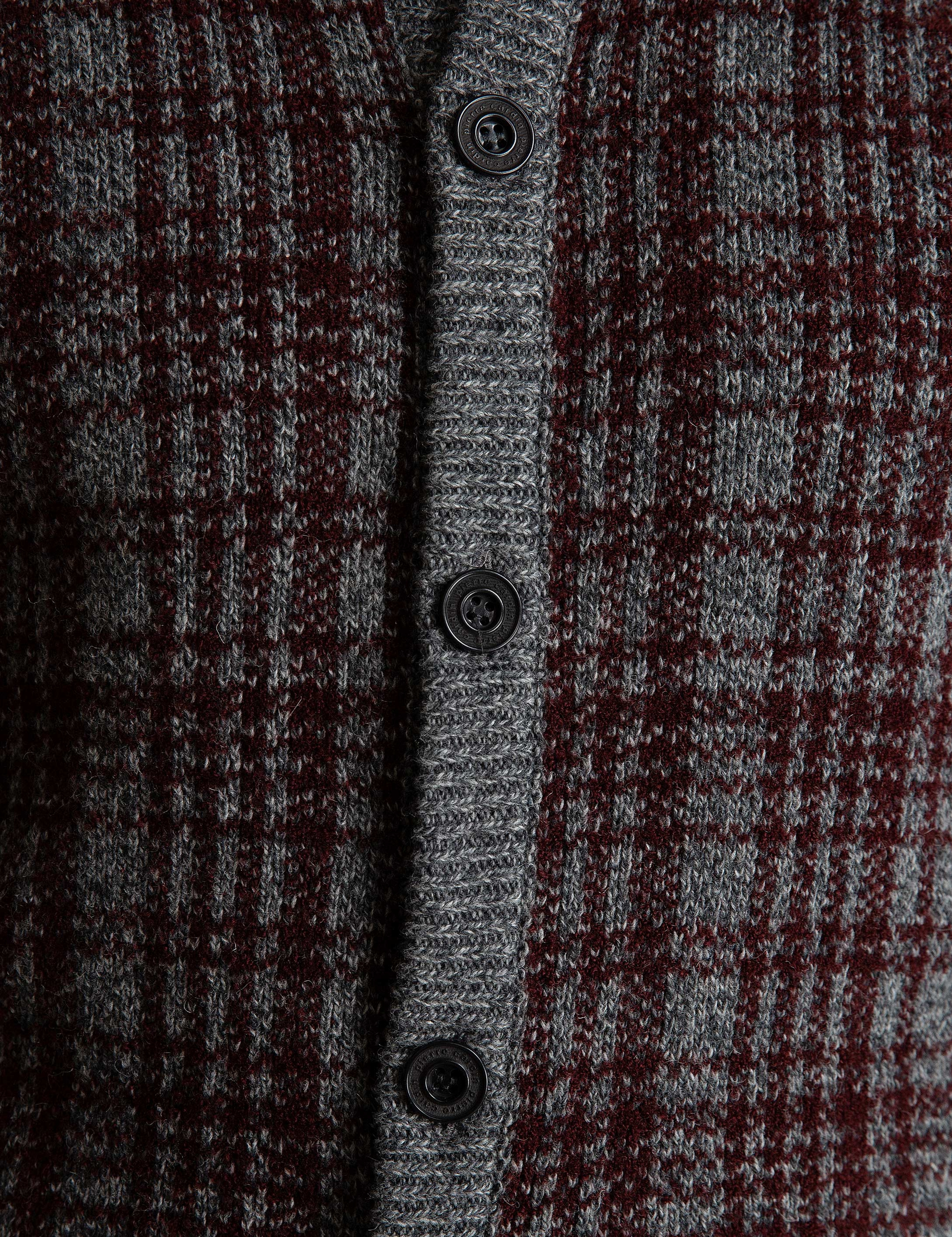 Bordo Slim Fit Triko Hırka - Image 5