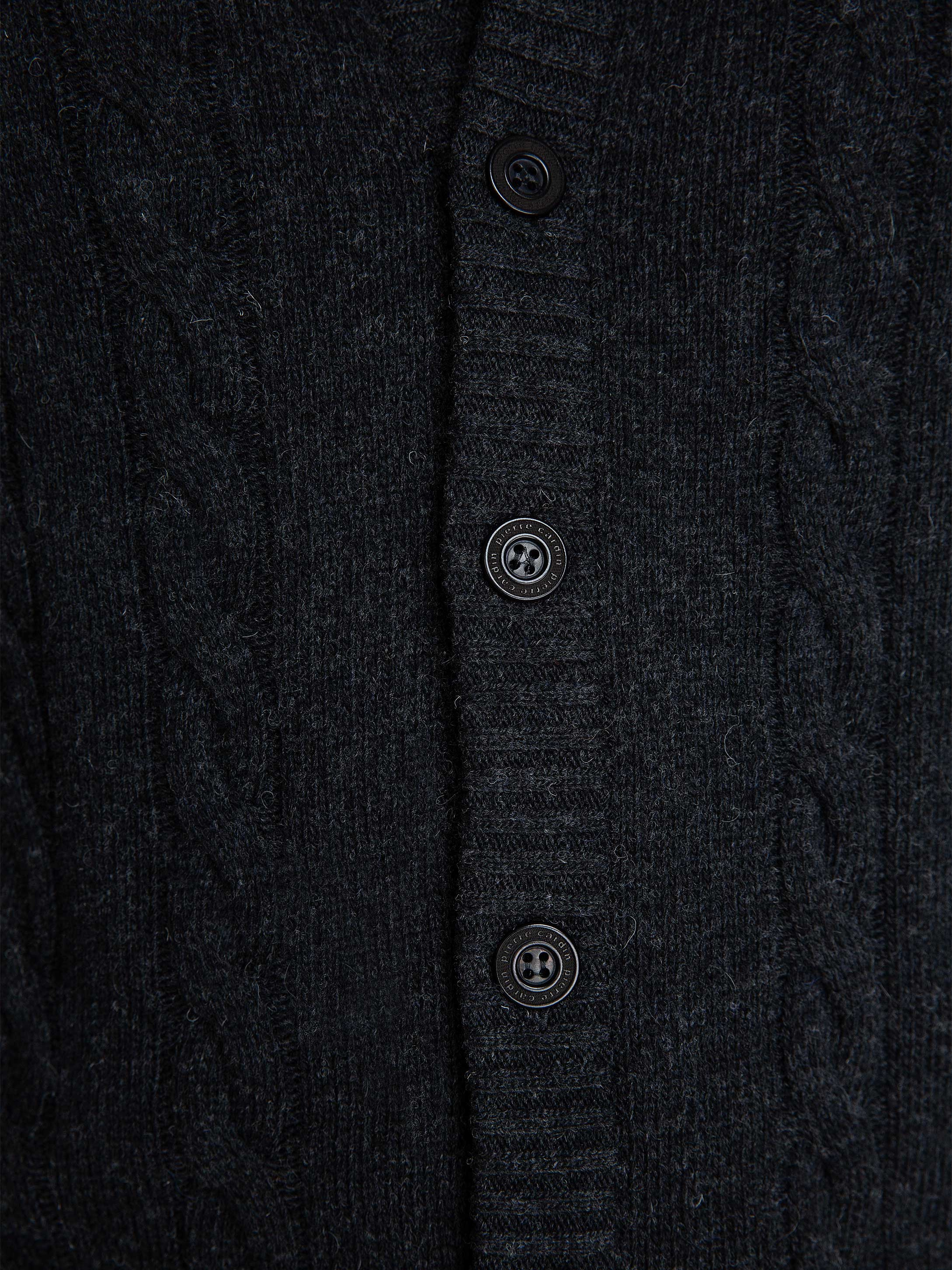 Antrasit Gri Slim Fit Triko Hırka - Image 5