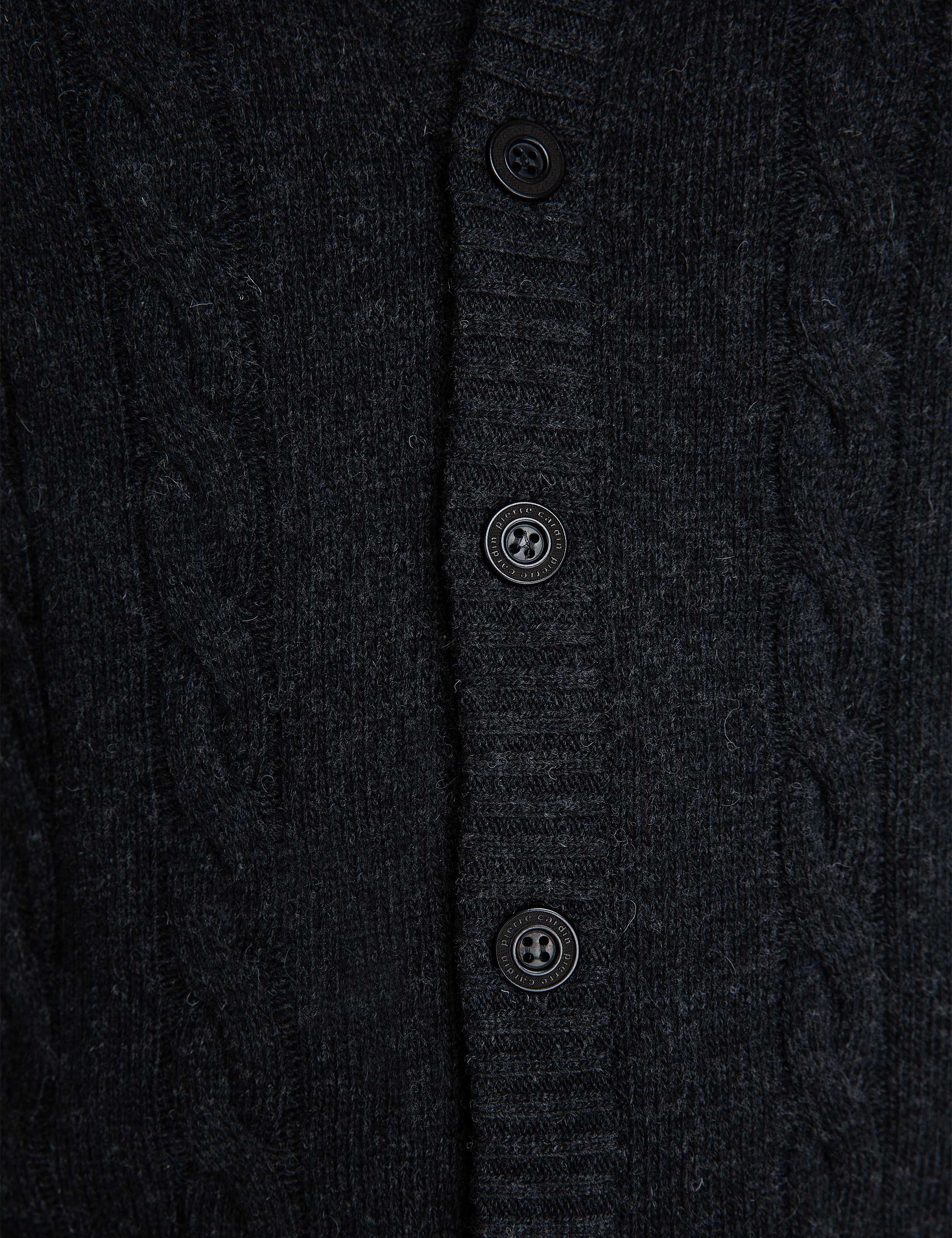 Antrasit Gri Slim Fit Triko Hırka