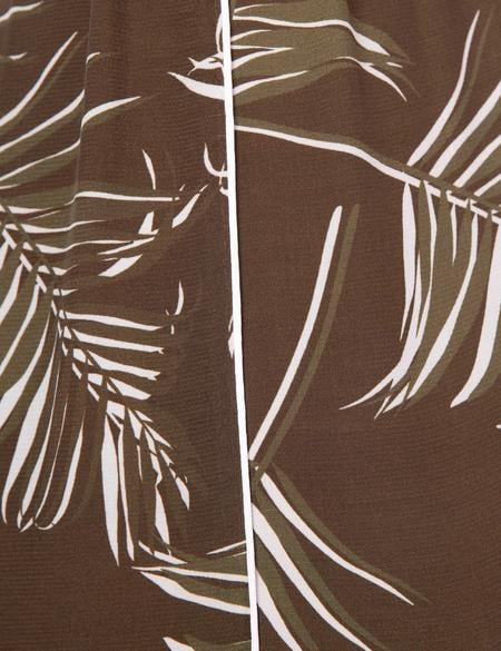 Haki Desenli Elbise - 50201930013